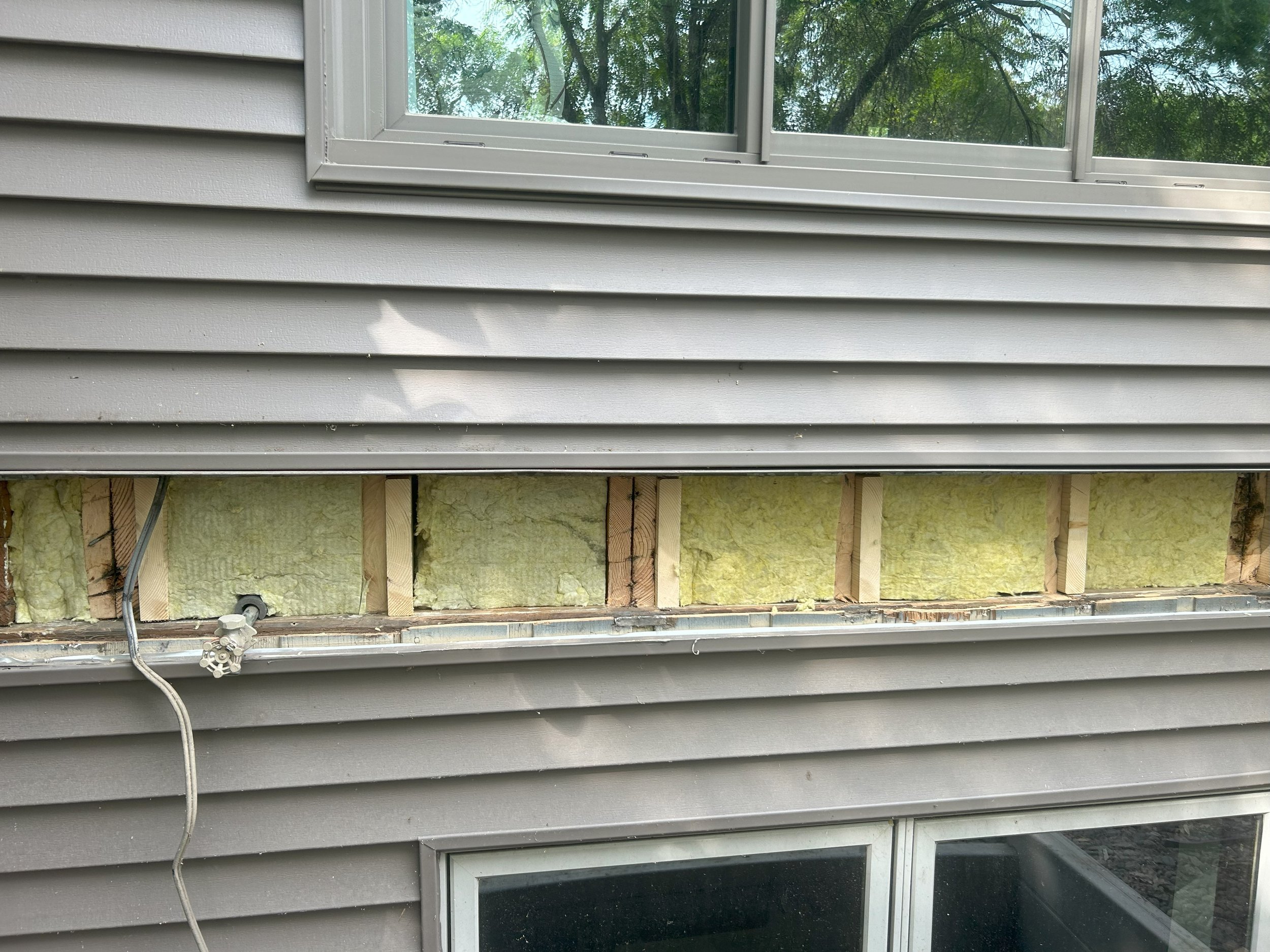 out with the rotten, in with the new...we also added new insulation