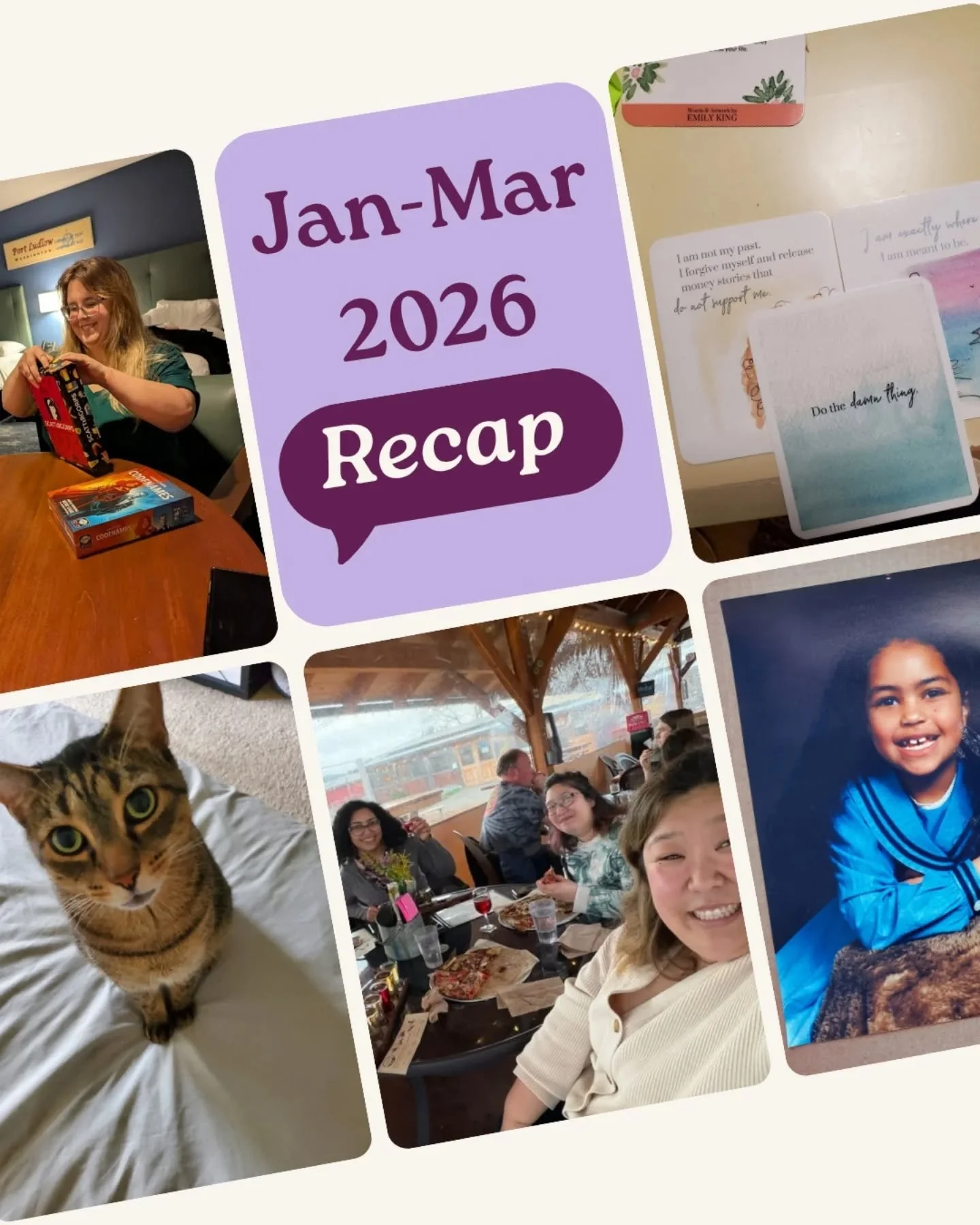 January to March, flew 👀 by like no tomorrow...
BUT it was filled with so much growth.

Including so much-needed rest and fun!

Oh...

AND I think the biz retreat helped me 🥰 unlock my next level.

Still can't believe we're in Q2 now.

Comment belo