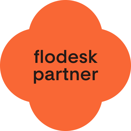 Flodesk Partner badge.