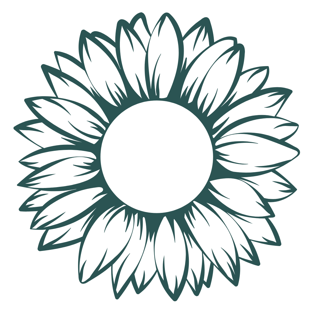 Sunflower icon symbolizing growth, nurturing relationships, and building connections within a community.