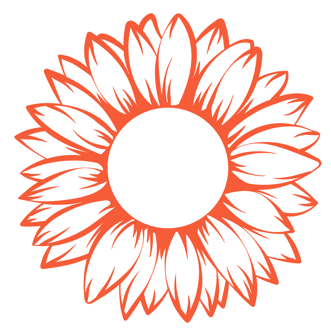 Sunflower icon symbolizing growth, nurturing relationships, and building connections within a community.