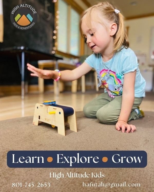 High Altitude Kids keeps your children busy learning and exploring all day long!

Our Programs include:
Pre-Kindergarten
3 Year Old Class
Toddler (15months - 23months) Class!

Each class has an age appropriate focus on STEM, The Arts, Movement, and N