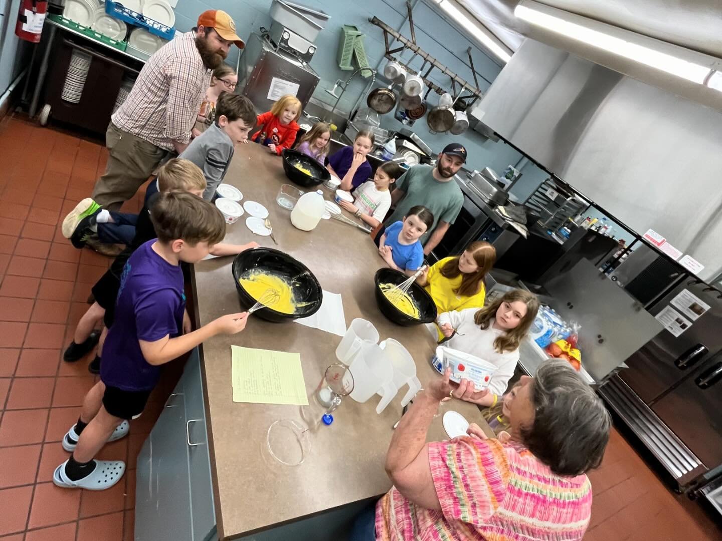 Our children spent part of their day off yesterday serving our neighbors in need by making banana pudding which was the dessert our youth served  at Bethel last night.