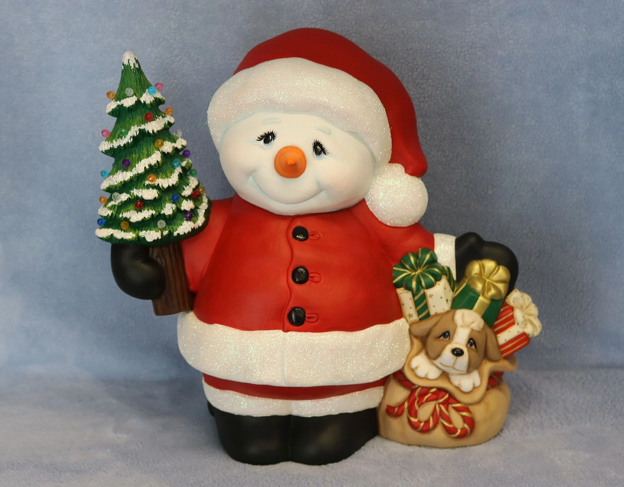 Ceramic Snowman Santa