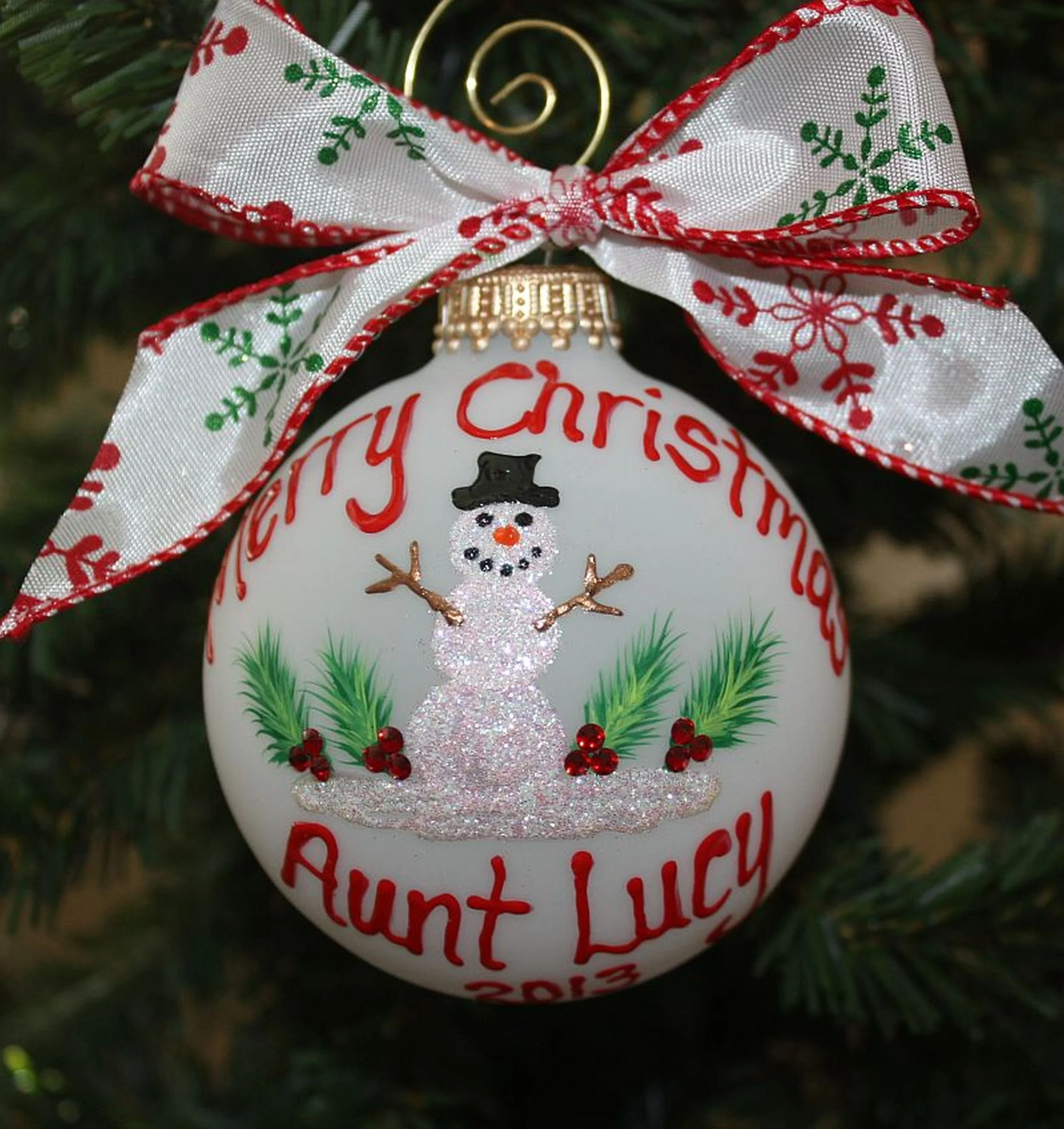 Snowman Personalized Ornament