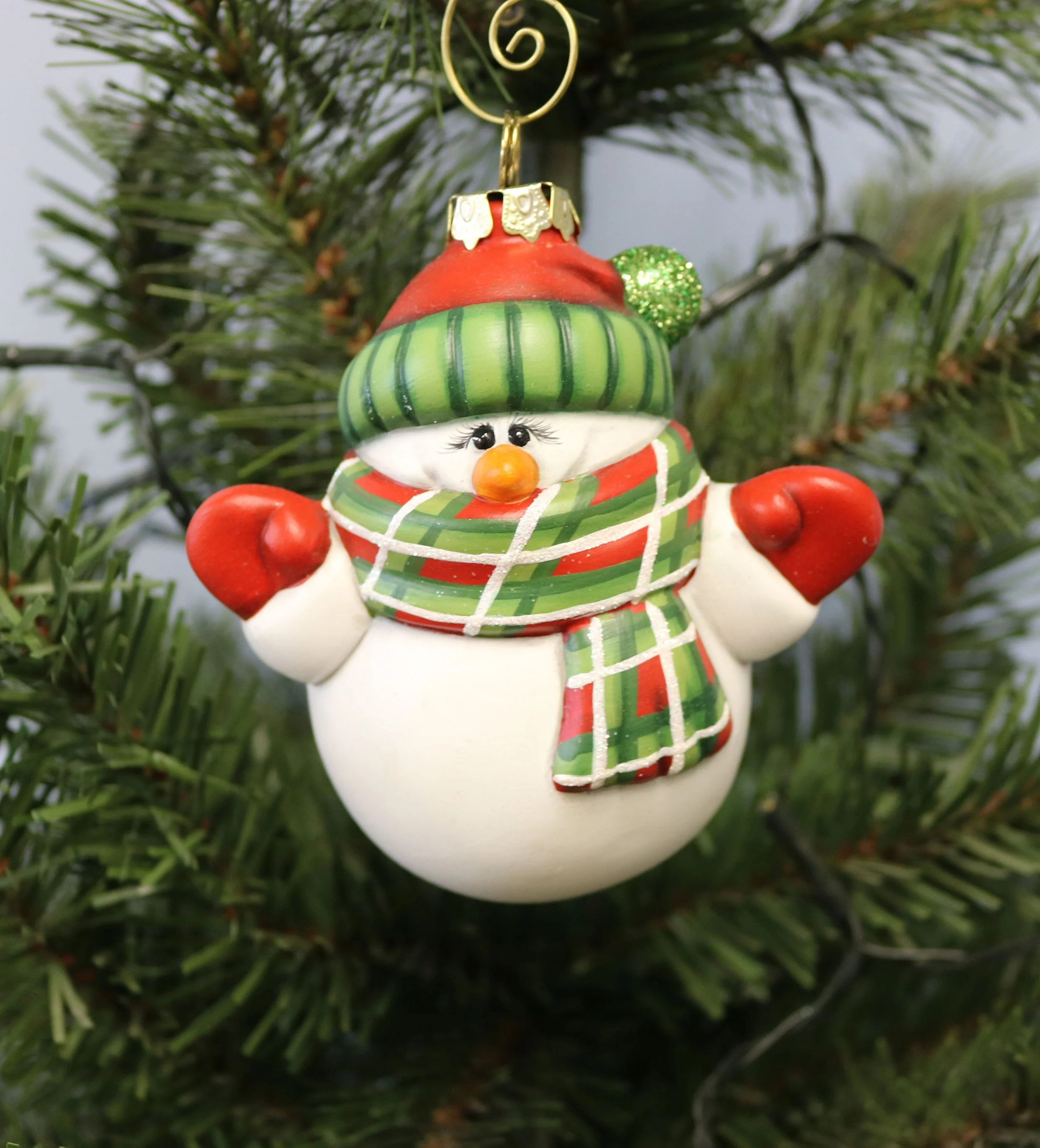 Ceramic Snowman Ornament