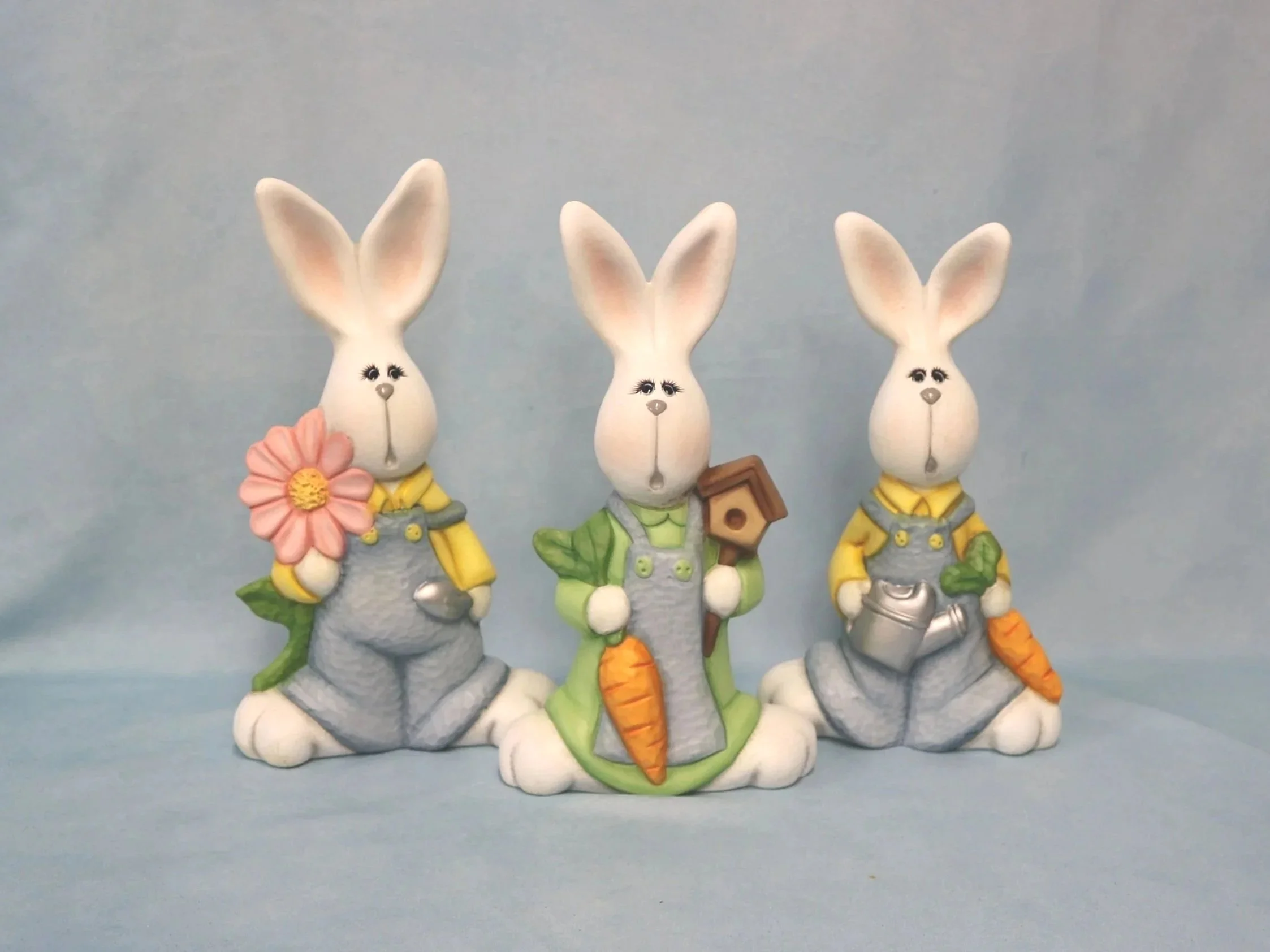 Ceramic Gardening Rabbit Set