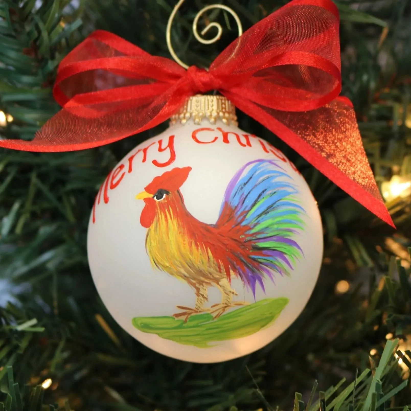 Personalized Rooster Ornament