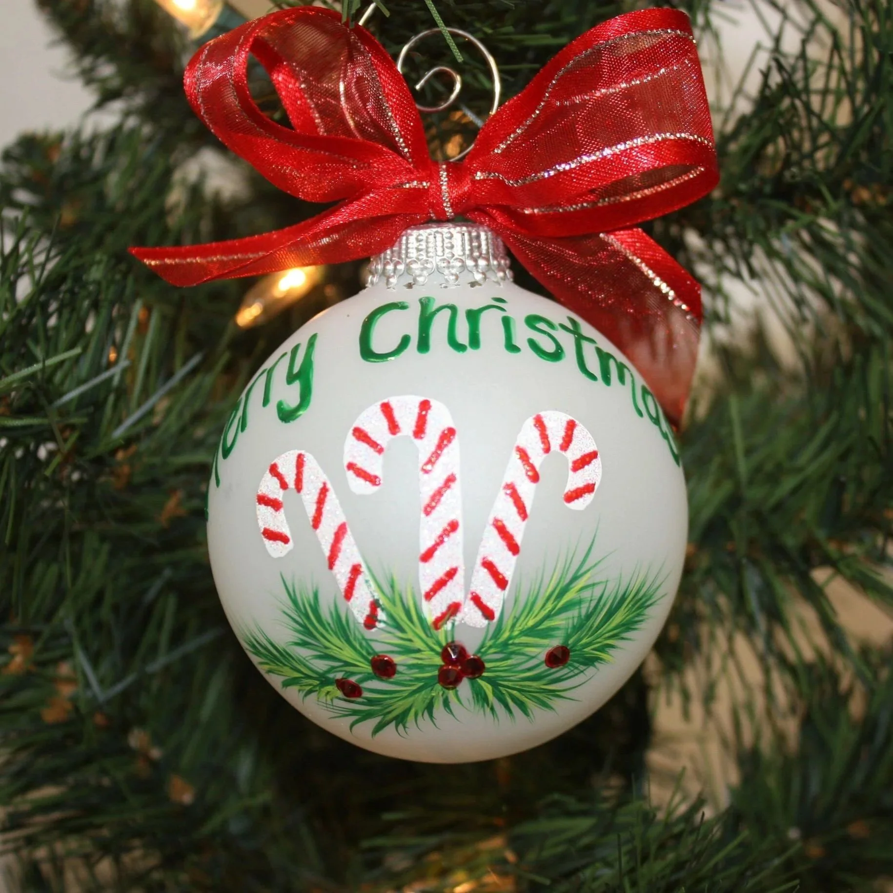 Candy Cane Personalized Ornament