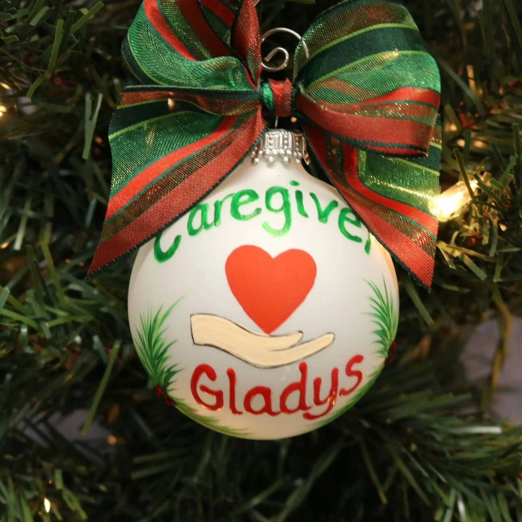 Personalized Caregiver Ornament