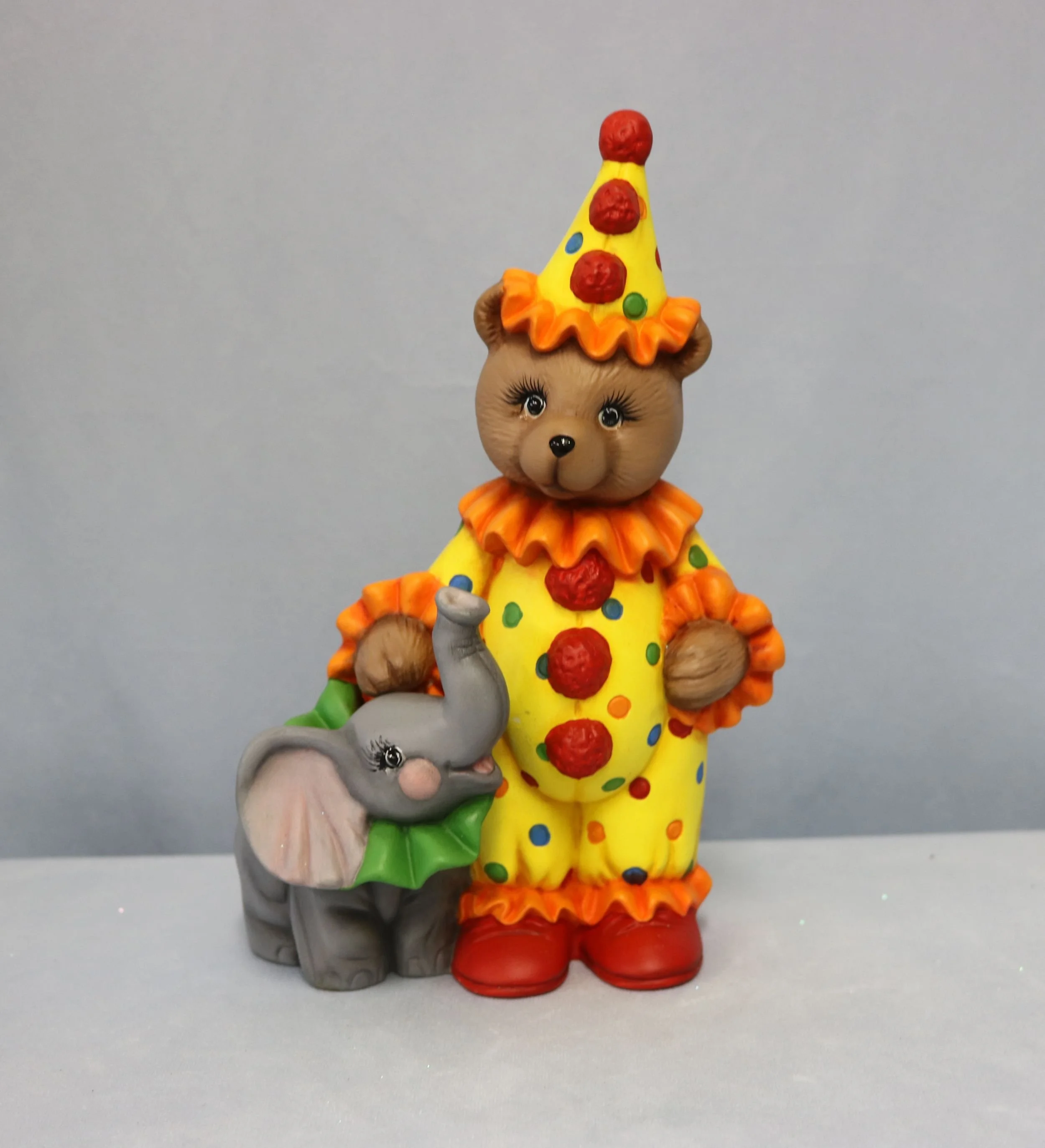 Clown Teddy Bear with Elephant