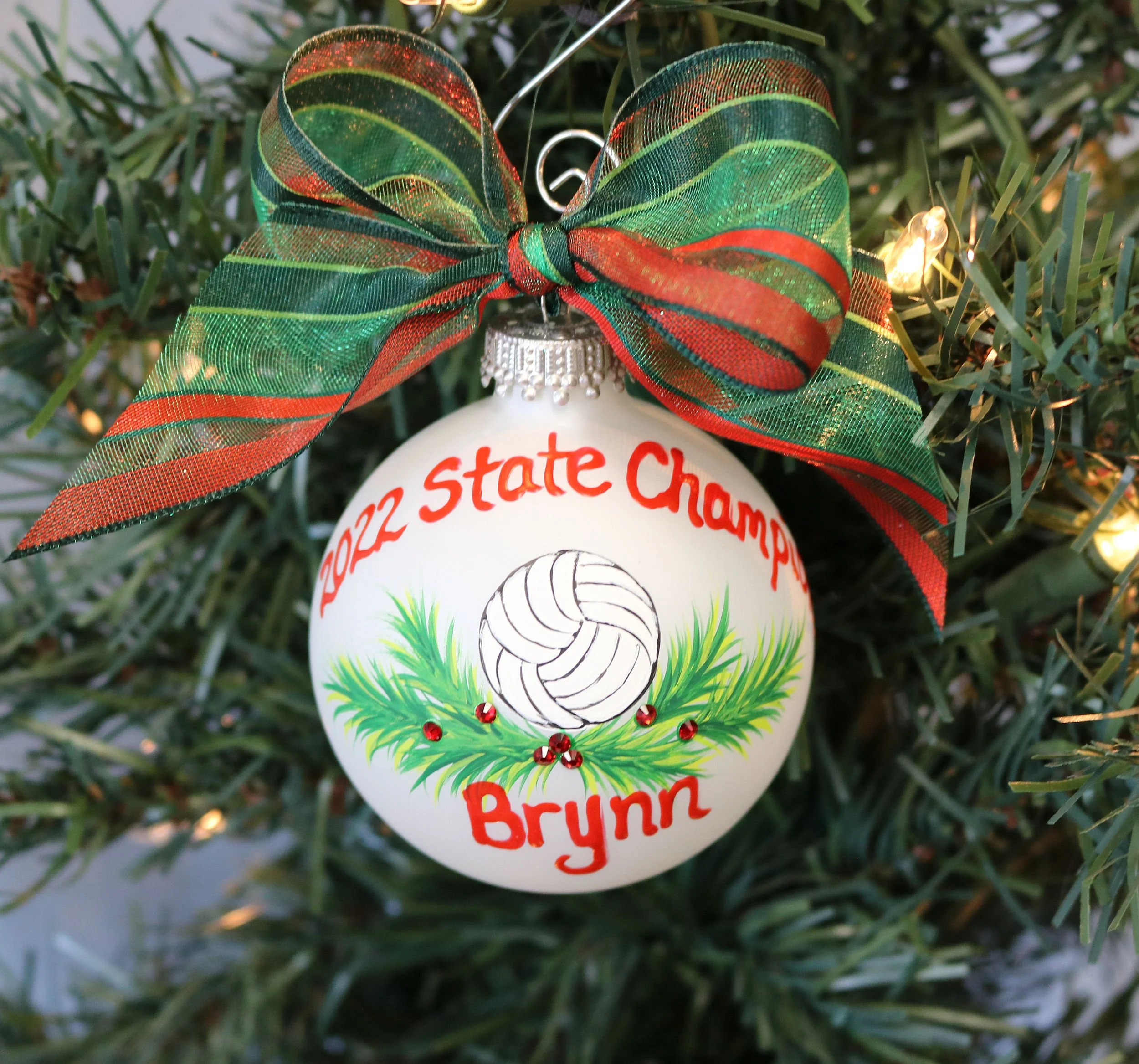 Personalized Volleyball Ornament