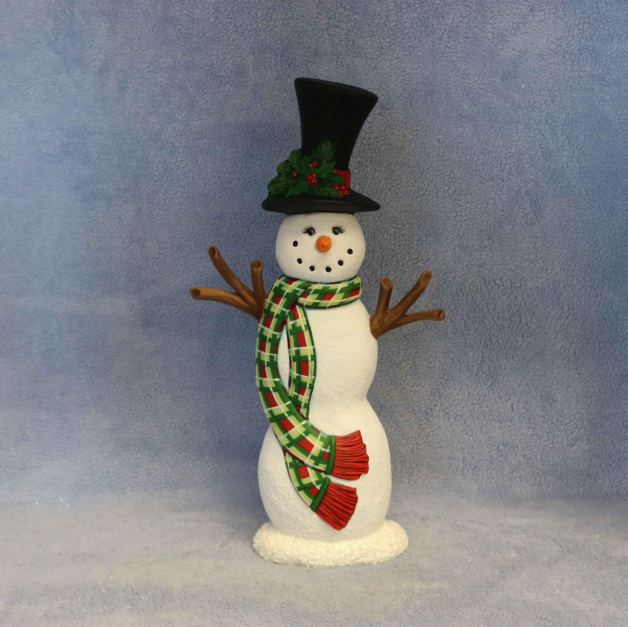 Hand-Painted Holiday Snowman Ceramic