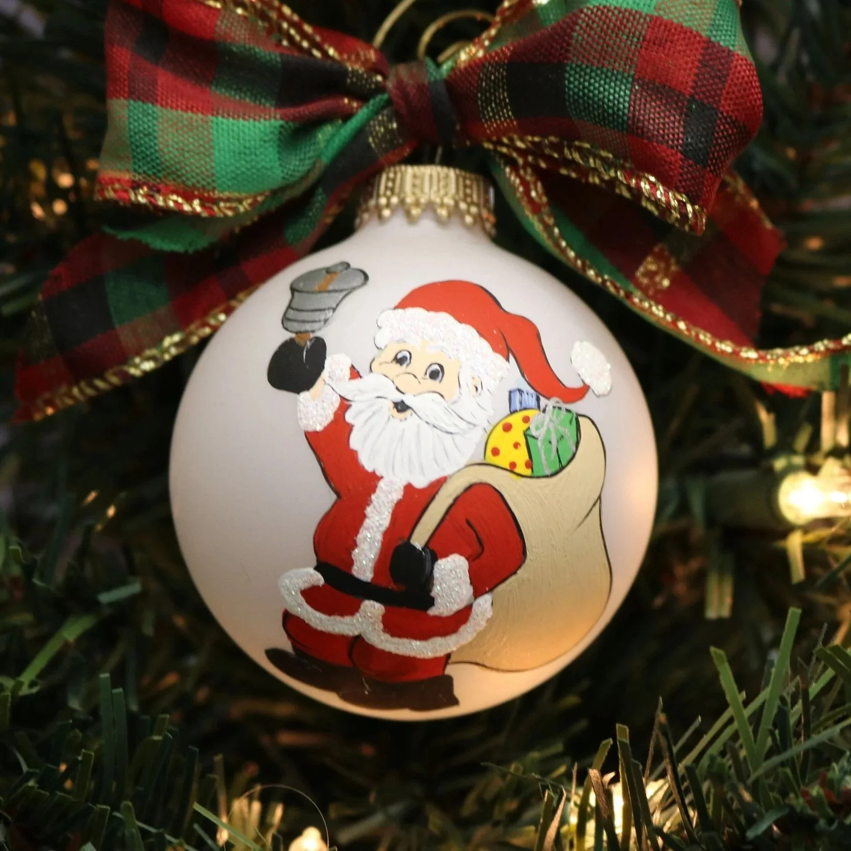 Santa ornament, hand painted Santa Claus personalized ornament, Custom ornament Santa, Hand painted Santa ornament, holiday decoration