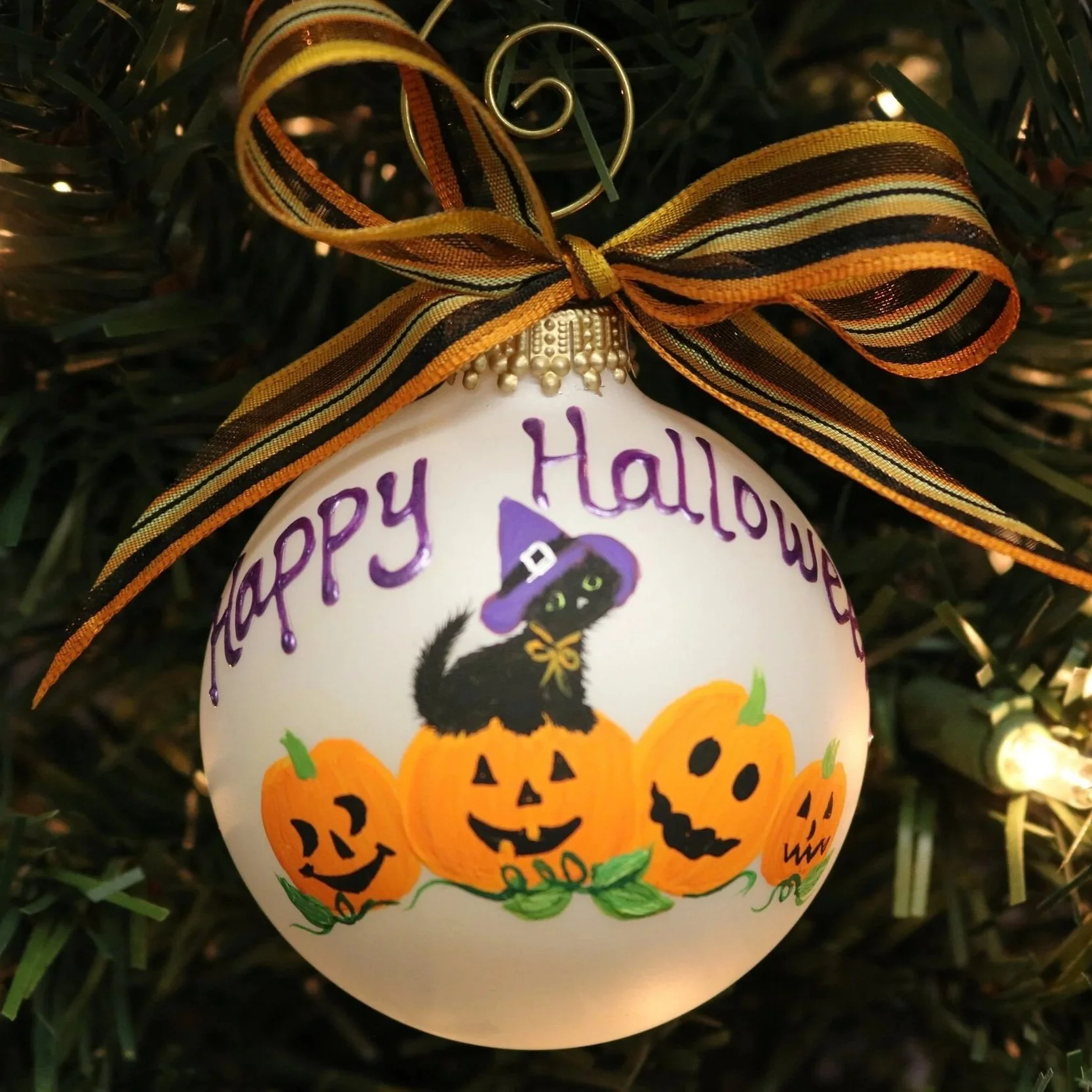 Halloween Black Cat Ornament