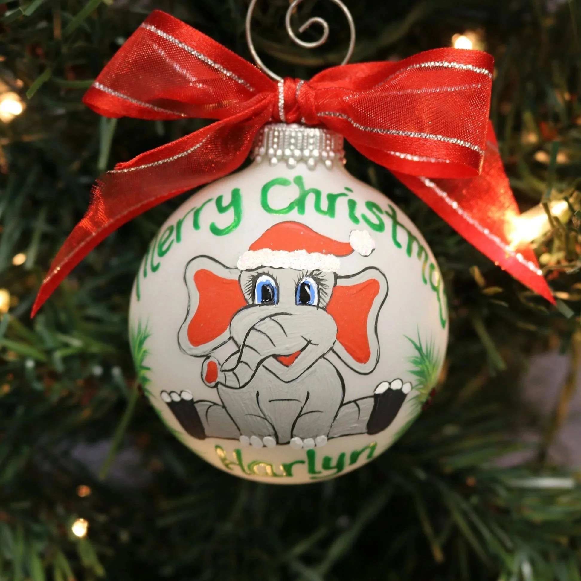Christmas Elephant Ornament