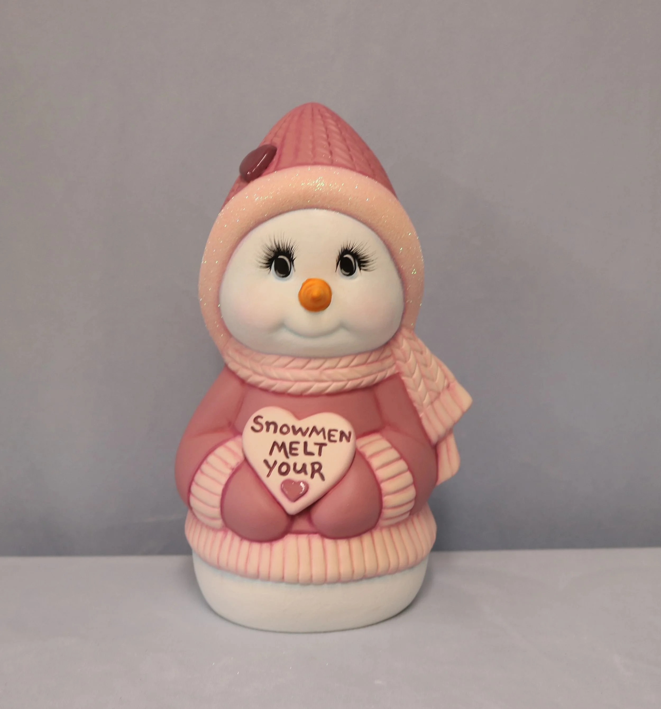 Heart Snowman Ceramic