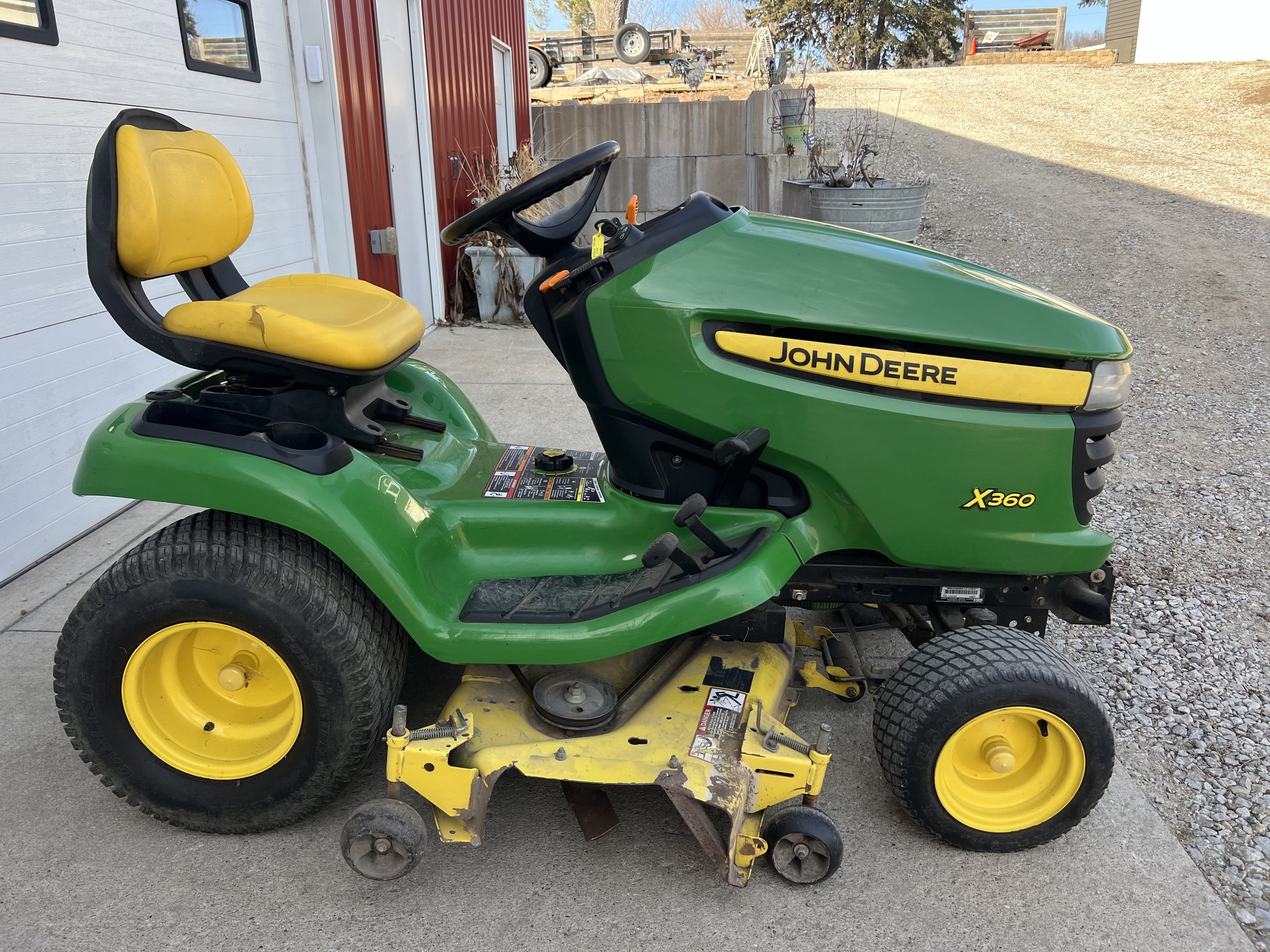 2009 John Deere X360 tractor 48" deck 653 hours $2999