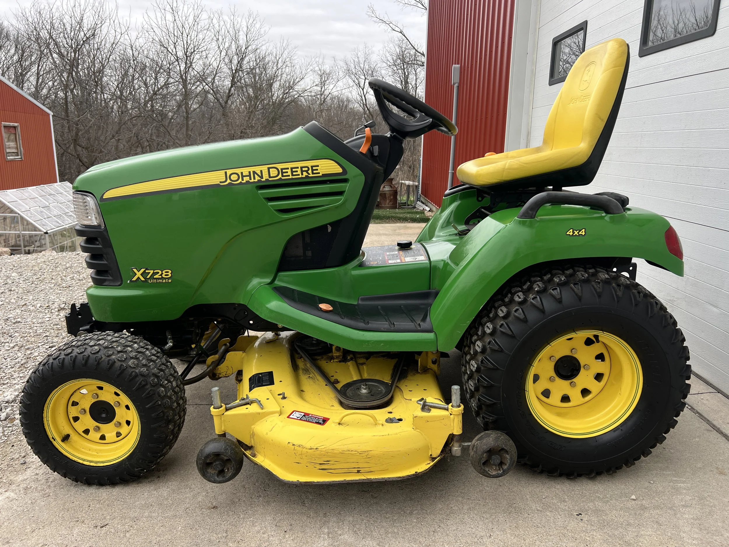 2007 John Deere X728 4x4 garden tractor 54" deck 486 hours $8299