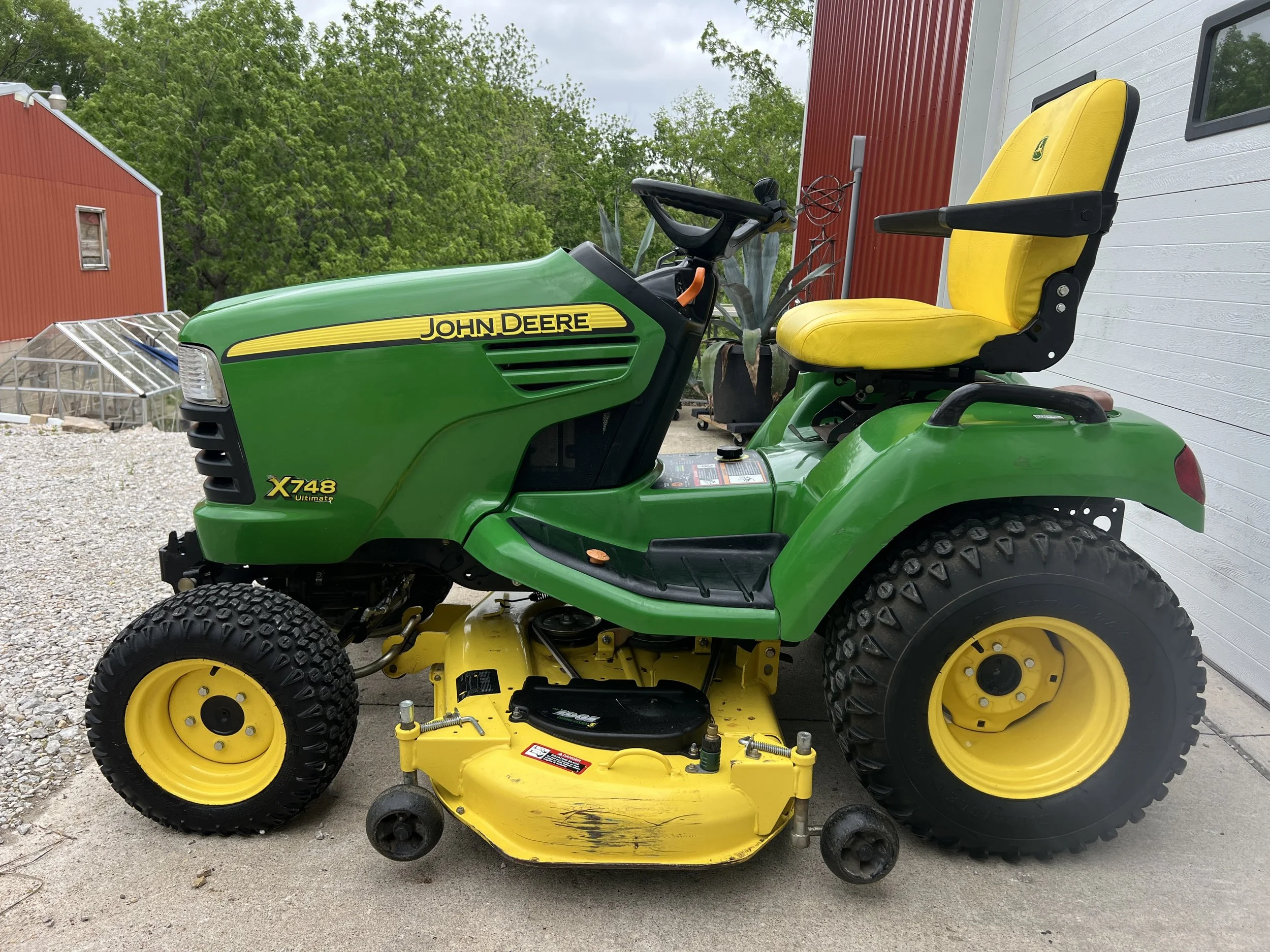 2011 John Deere X748 4x4 diesel garden tractor 54" deck 1584 hours $7499
