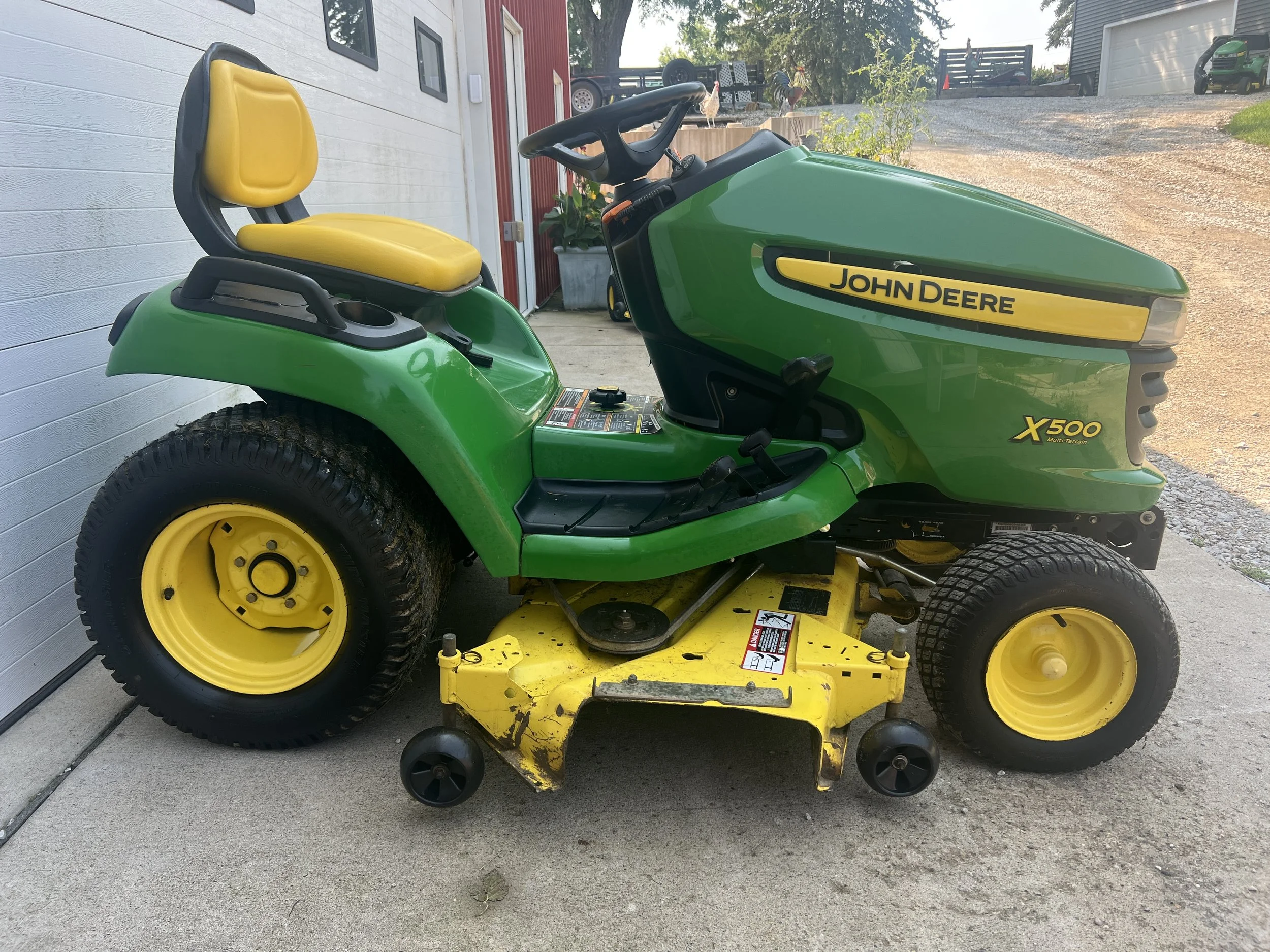 2008 John Deere X500 garden tractor 54" deck 470 hours $2999