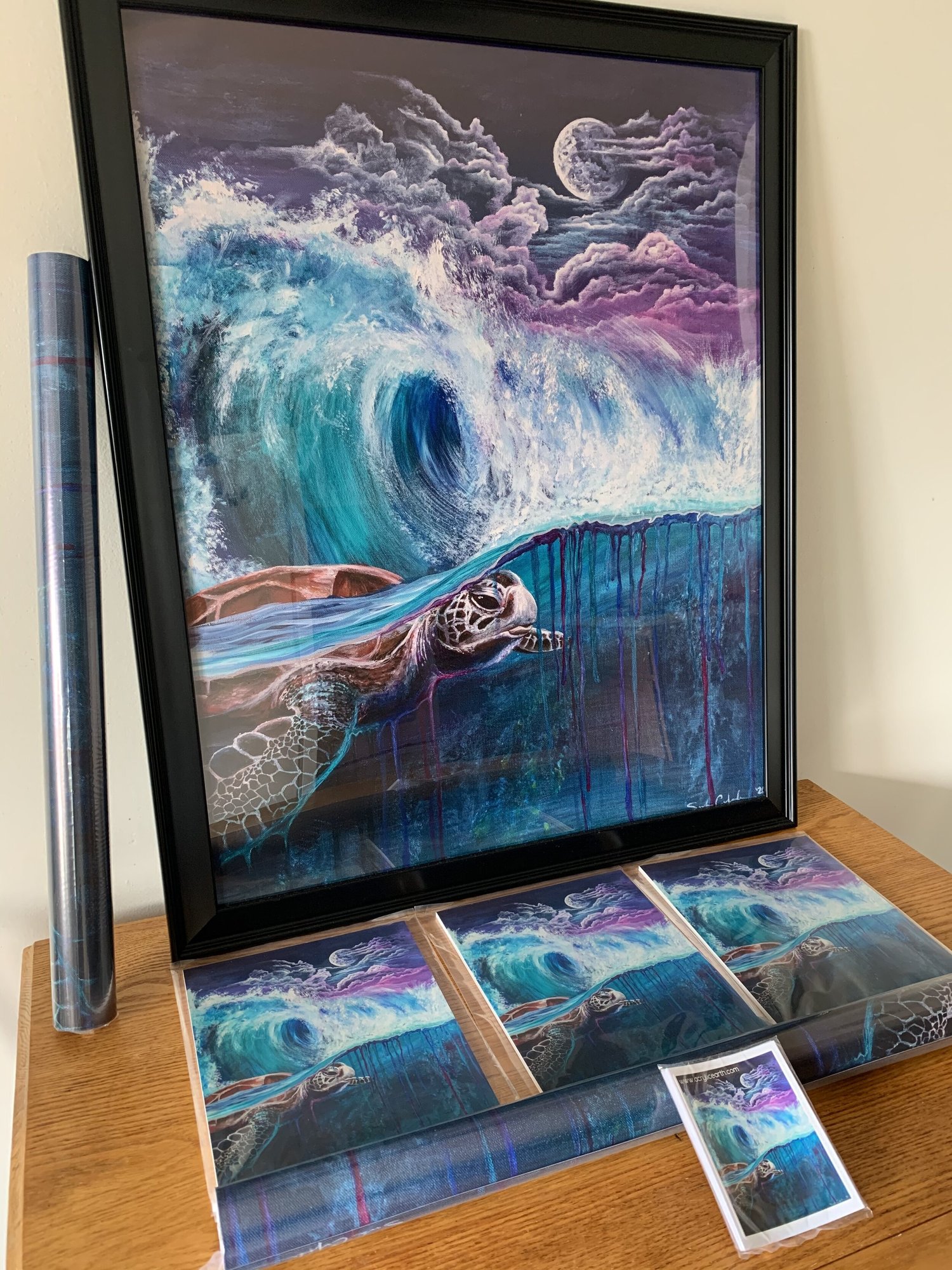 Along for the Ride — Acrylic Earth - Art by Sarah Calzada