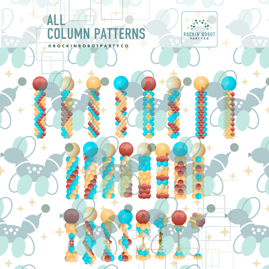 Balloon Guide Pattern DIY Balloon Column Recipe: Step-by-Step Guide | Digital Download — West ...