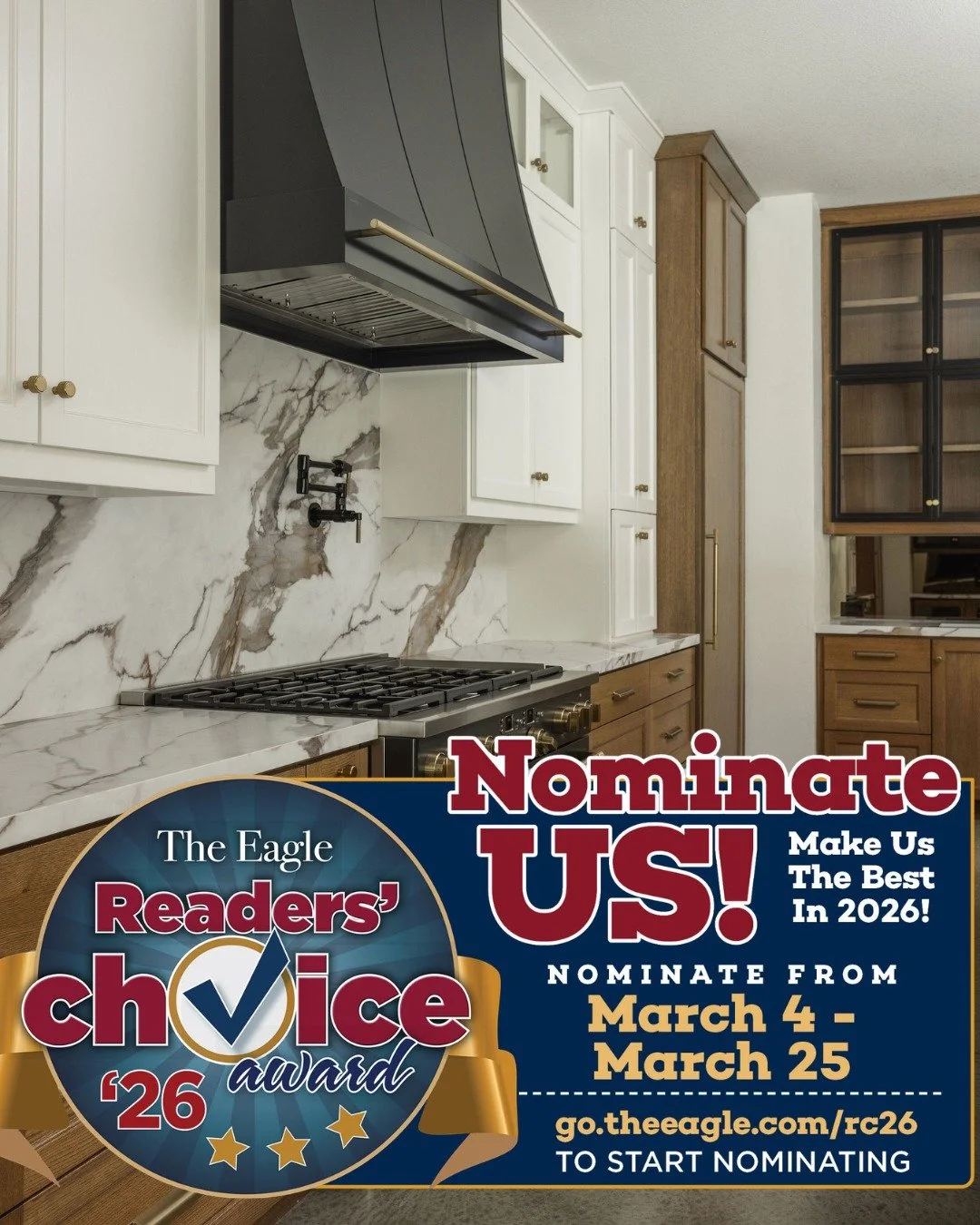 We pour a lot of care into every home, from the details you can see to the ones you can't. Reader's Choice nominations are open, and if you believe Ridgewood Custom Homes deserves a spot for Best Home Builder, we'd be honored by your nomination. Nomi