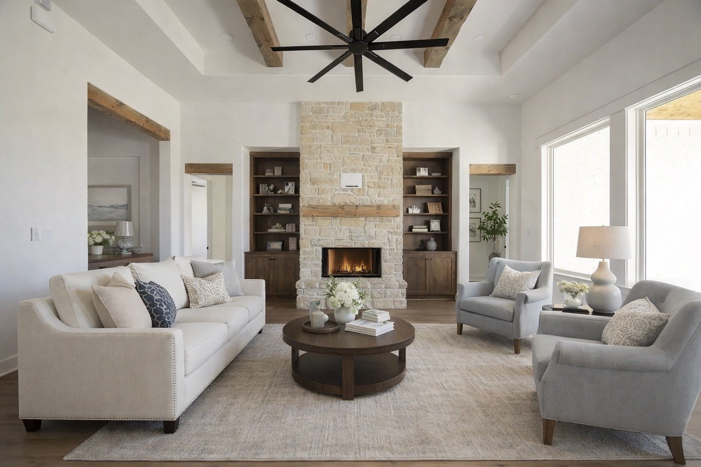 There&rsquo;s nothing like coming home to a cozy living room at the end of the day. A place to unwind, relax with your family, and be in the moment. 

This large family room in our 2620 plan at 4760 Coral River is just waiting for you to make it your