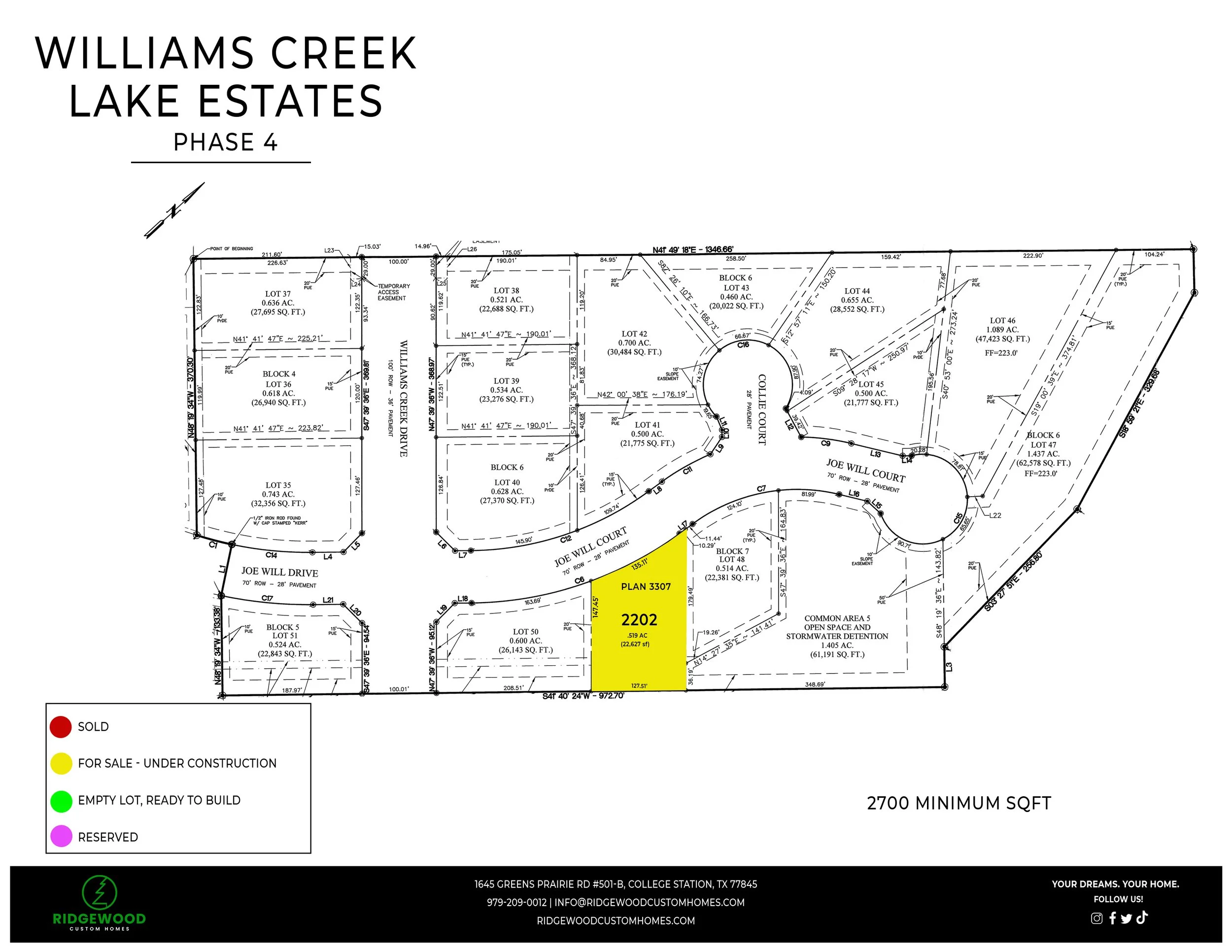 Williams Creek Lake Estates — Ridgewood Custom Homes