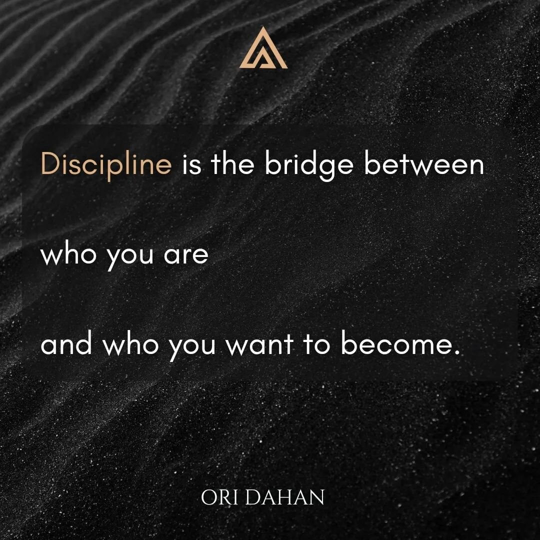 Discipline is the bridge between 

who you are 

and 

who you want to become.

Discipline today always leads to a better tomorrow.

#embodiment #empowerment #purpose #confidence #freedom #polarity #menswork #mensgroup #intimacycoach #manhood #menshe