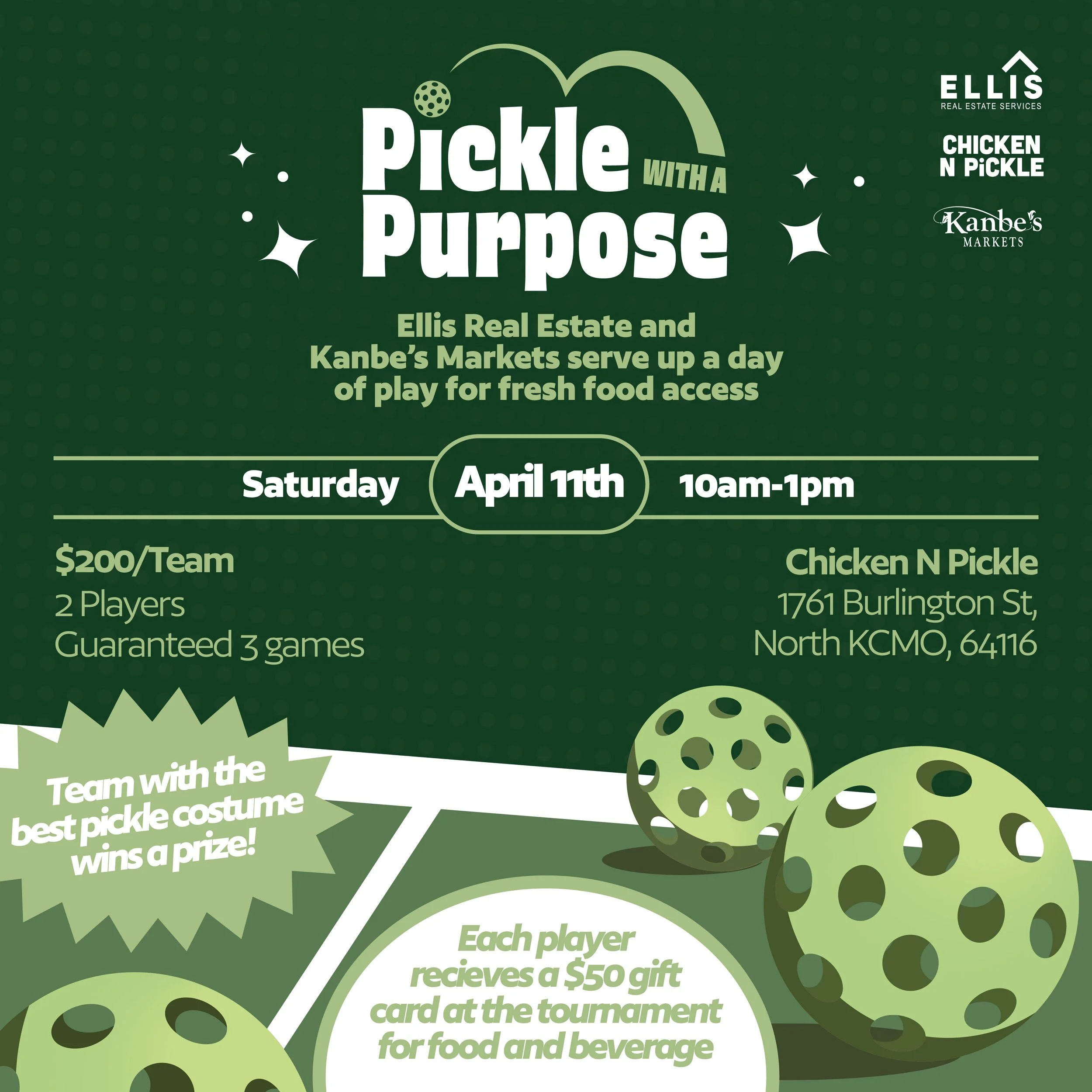  Pickle With A Purpose: Benefitting Kanbe's Markets Hosted by Ellis Real Estate
