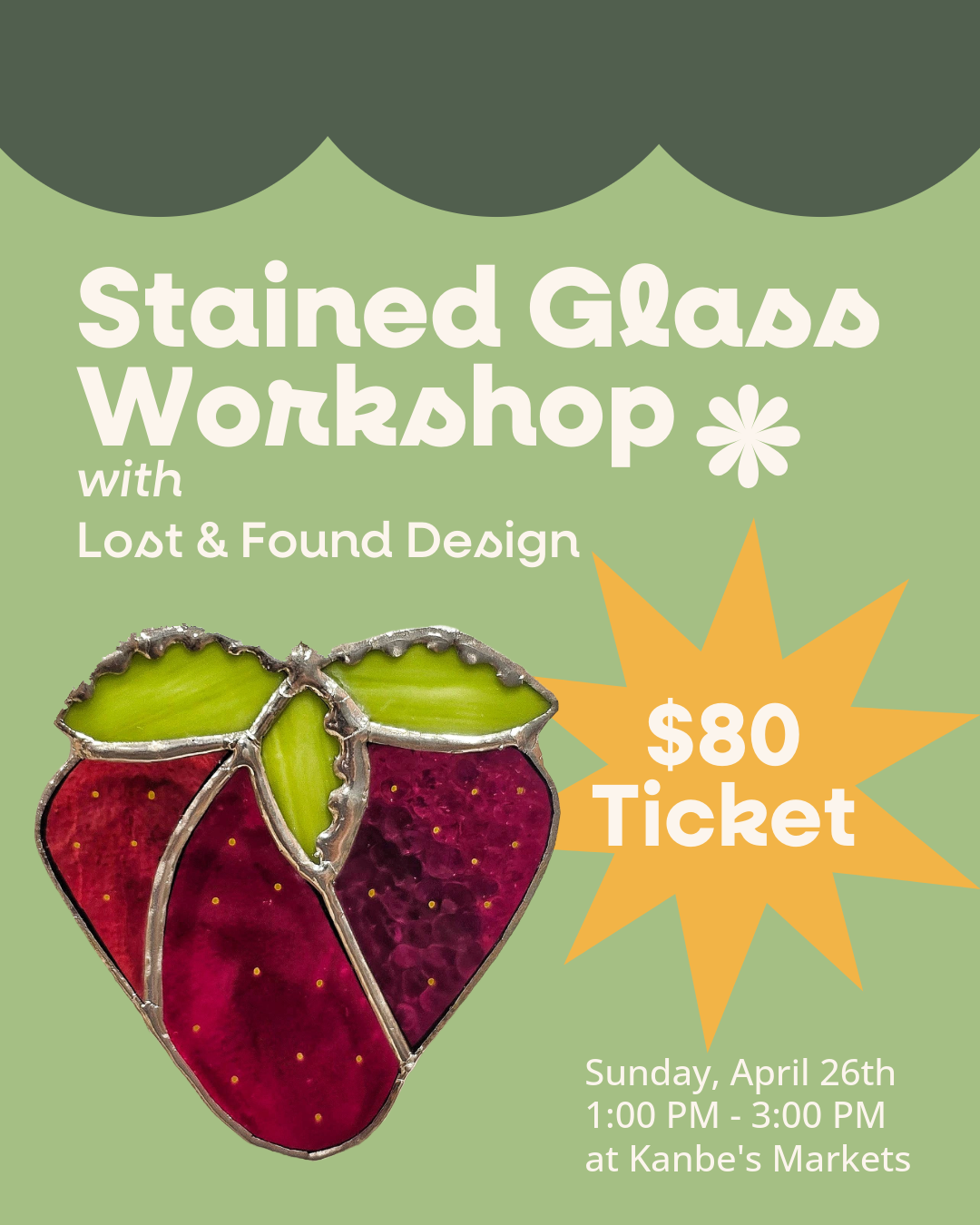 April - Stained Glass with Lost &amp; Found Design