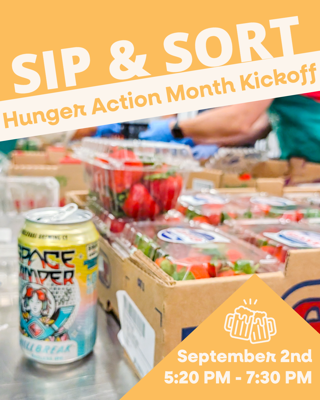 Hunger Action Month Kickoff: Sort &amp; Sip