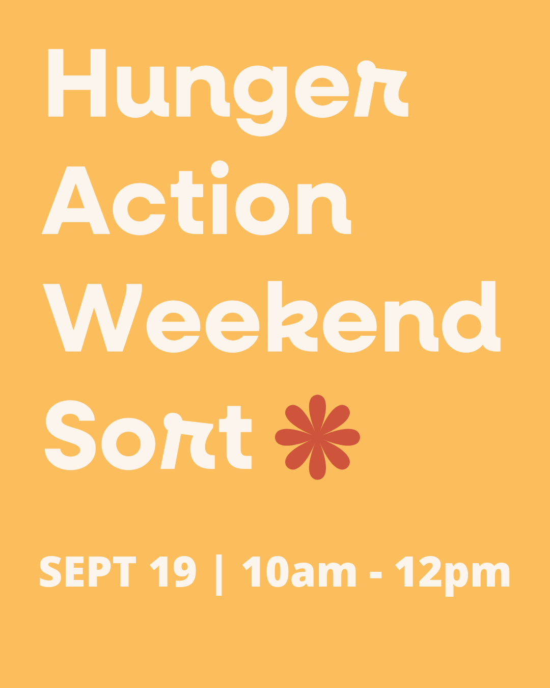 Hunger Action Weekend Sort