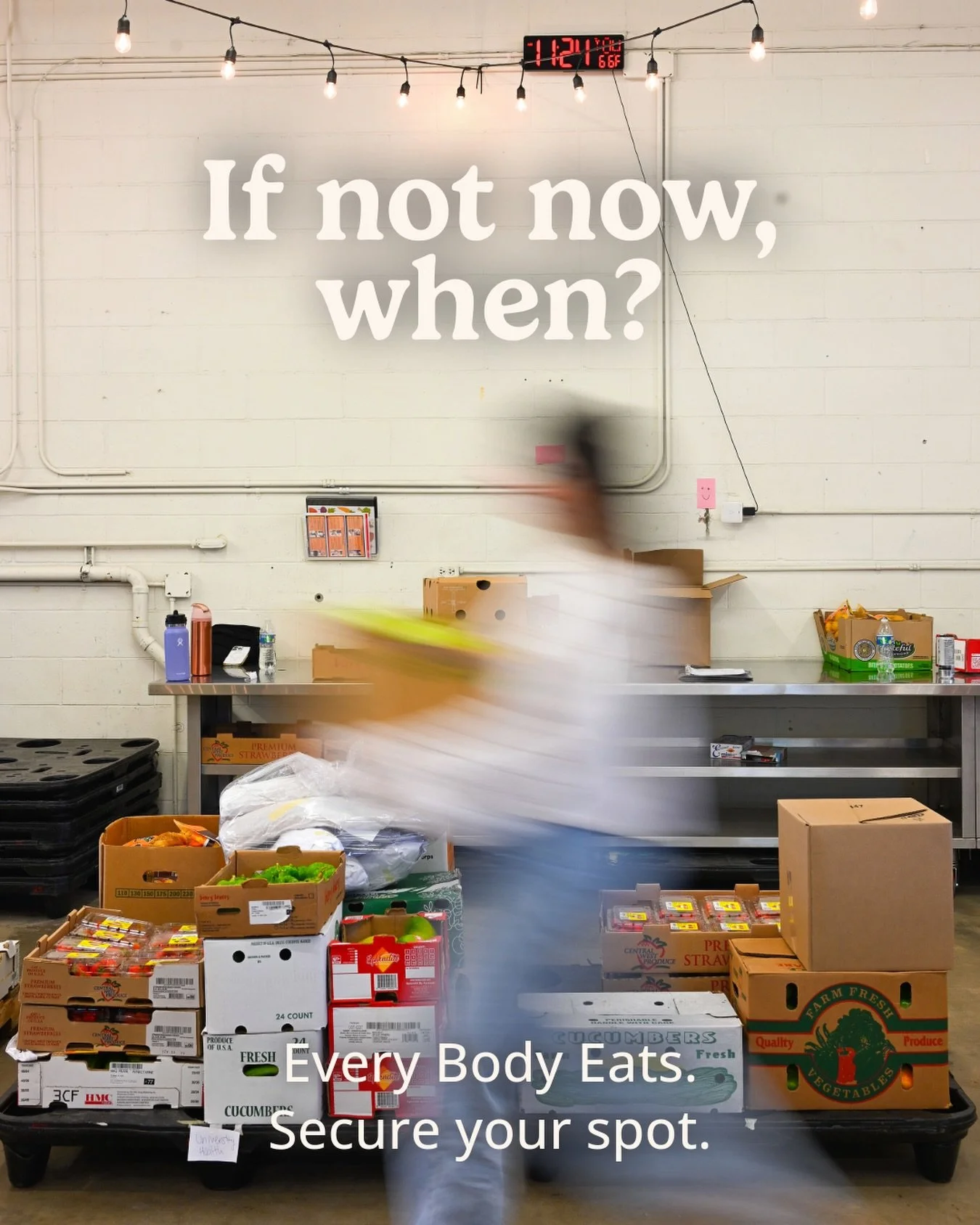 You could be anywhere. You chose here. 
Two hours of your day. 
Morning, evening and weekend volunteer shifts available. 
Because&hellip; if not now, when?

EVERY BODY EATS.
Secure your spot > link in bio

#kansascity #kansascitymo #volunteer #non
