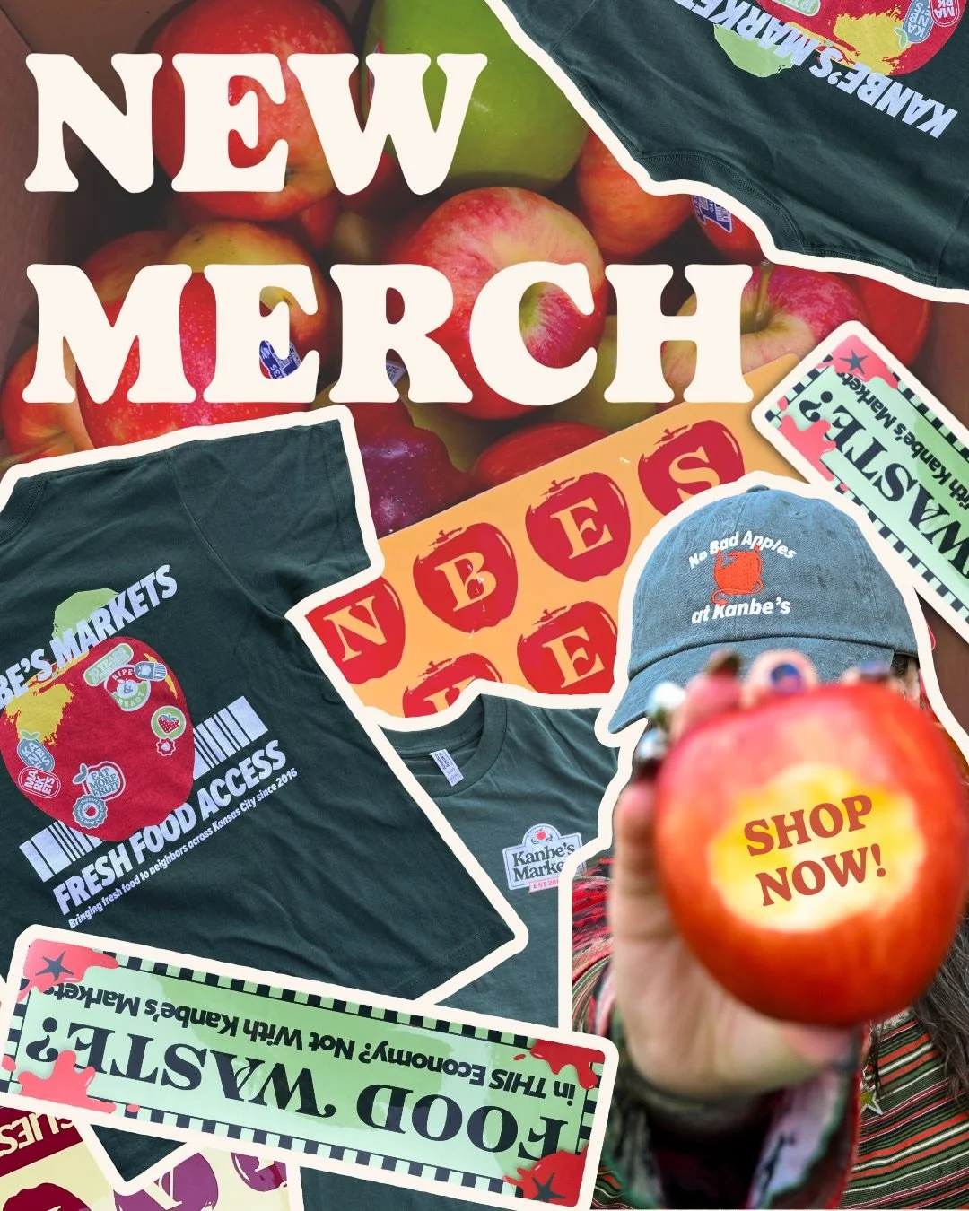 LOADING&hellip;. NEW KANBES MERCH IS LIVE!
Shop online or grab some when you volunteer!

Swipe for more details on our newest market collection >>

Link in bio to shop!

#kcmo #nonprofit #foodaccess #merch #shopsmall 

NO BAD APPLES AT KANBE&rs