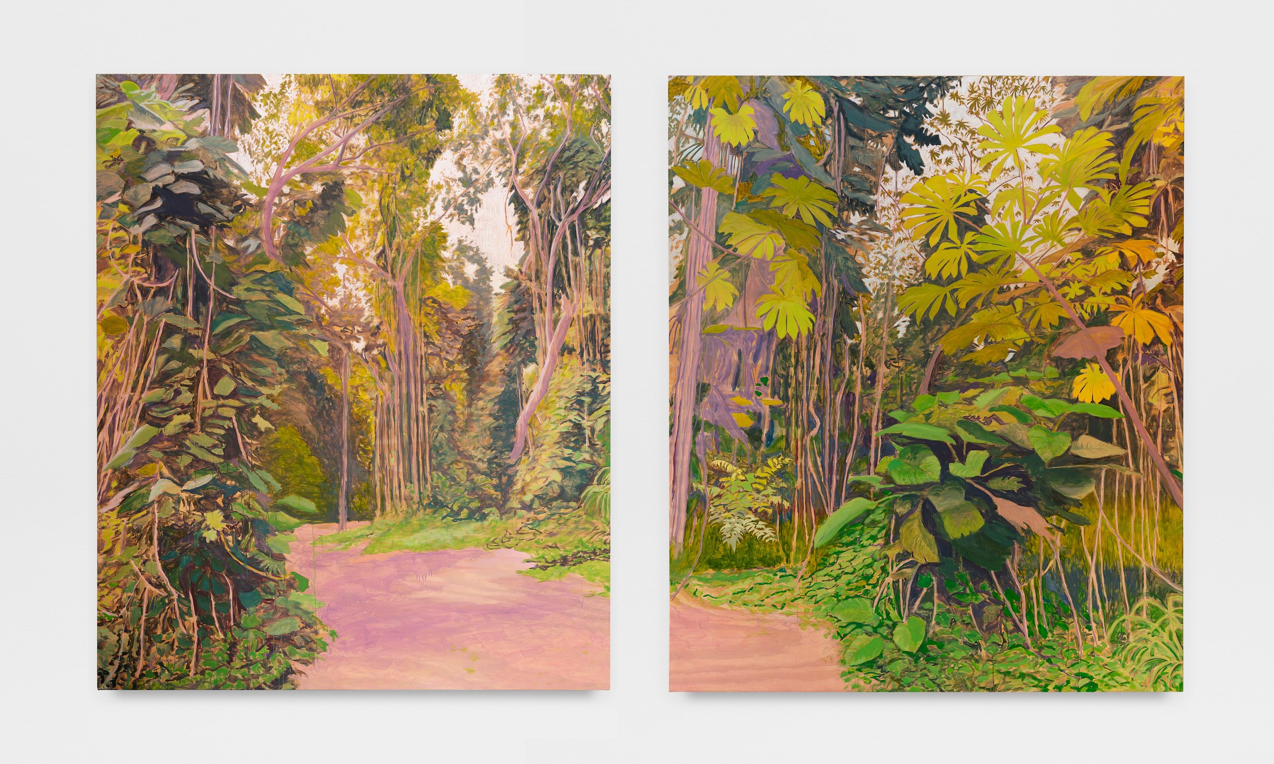 Jungle Path, 78 ½”
x 68 ½” (x panels)
, oil on panel, 2026
