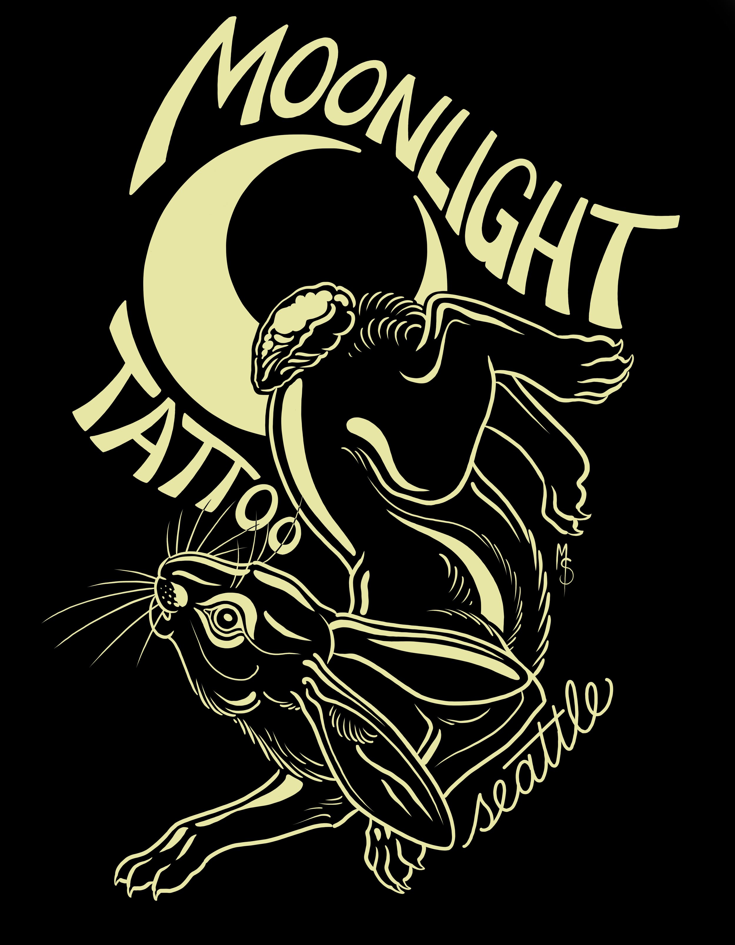 Rabbit Moon Shirt for Moonlight Tattoo