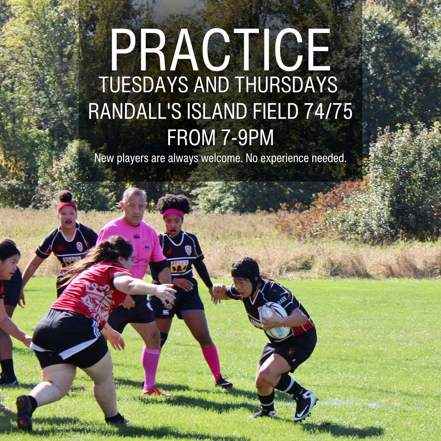 Tonight! Practice every Tuesdays and Thursdays for both teams! No experience needed. New players are always welcome!
#nyrugby #rugby #igr