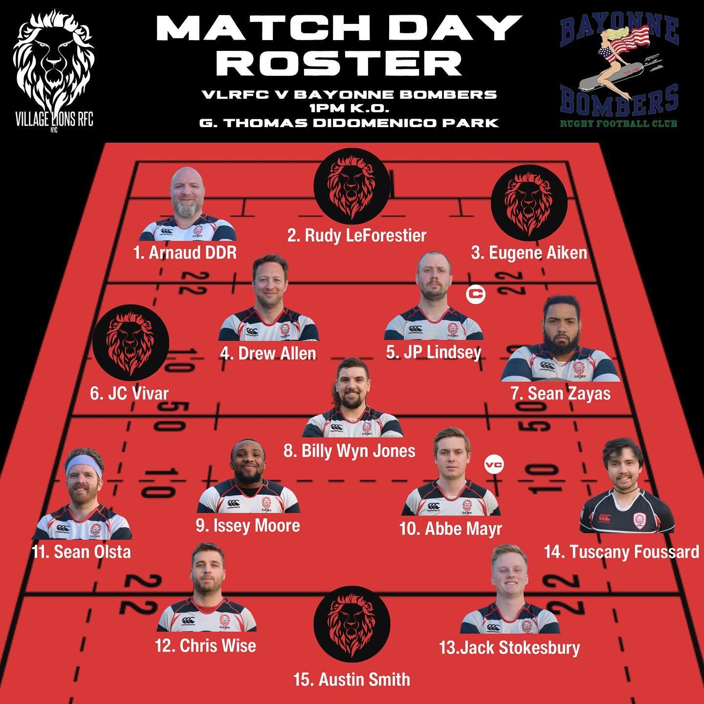 Here are your Lions that are taking on @bombersrugby tomorrow! Founded the same year as us and by friends of Alan Whelan, the Bombers have a storied history as our opponent. Come watch what is sure to be a fantastic game tomorrow!