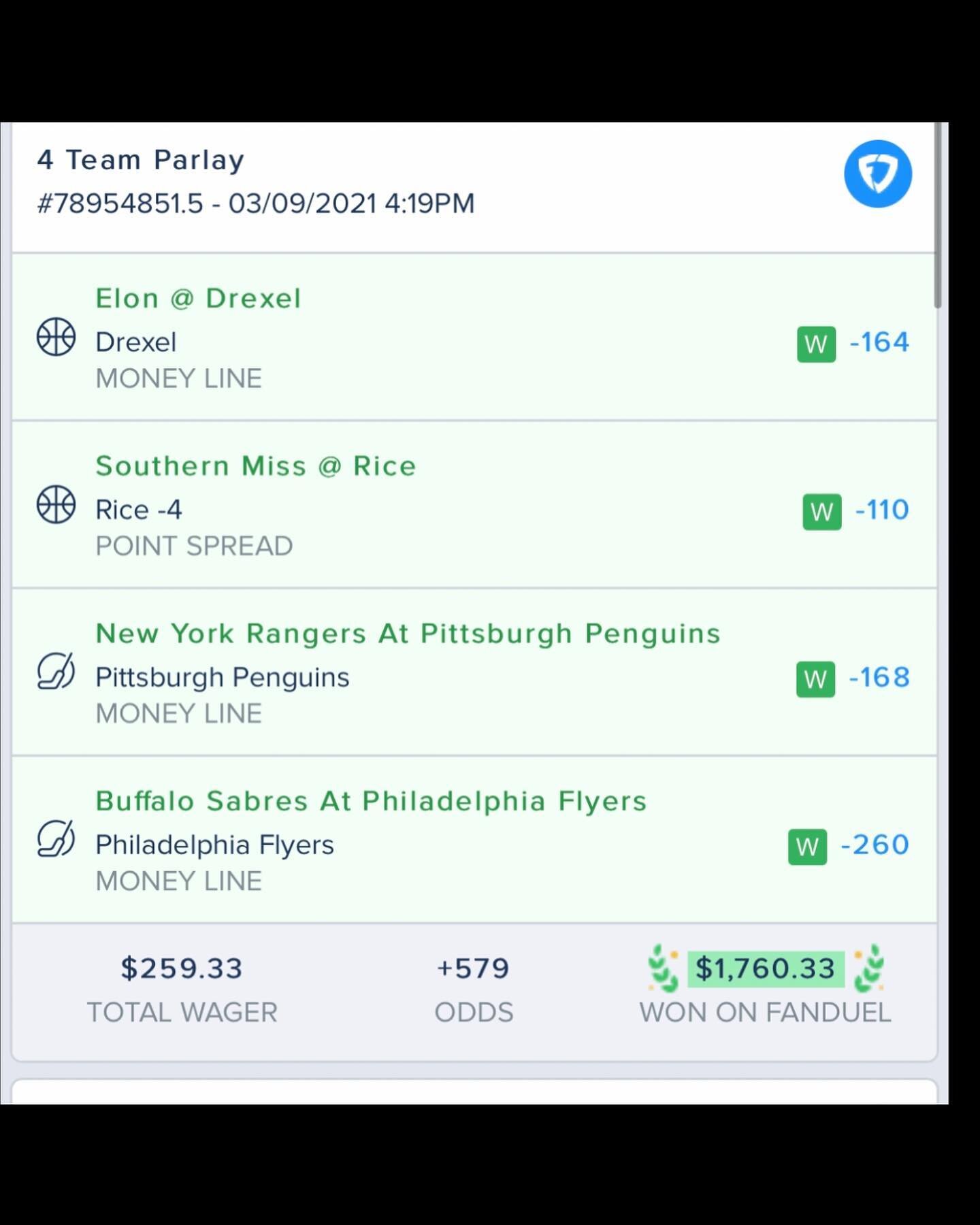 BACK TO BACK $1500+ PARLAY WINNERS! I MADE A PROMISE AND I DELIVERED!  I proved to all of you my trust and value and I hope all of you will sign up for my monthly package when I go live. Let&rsquo;s keep slamming these monster parlays and building up