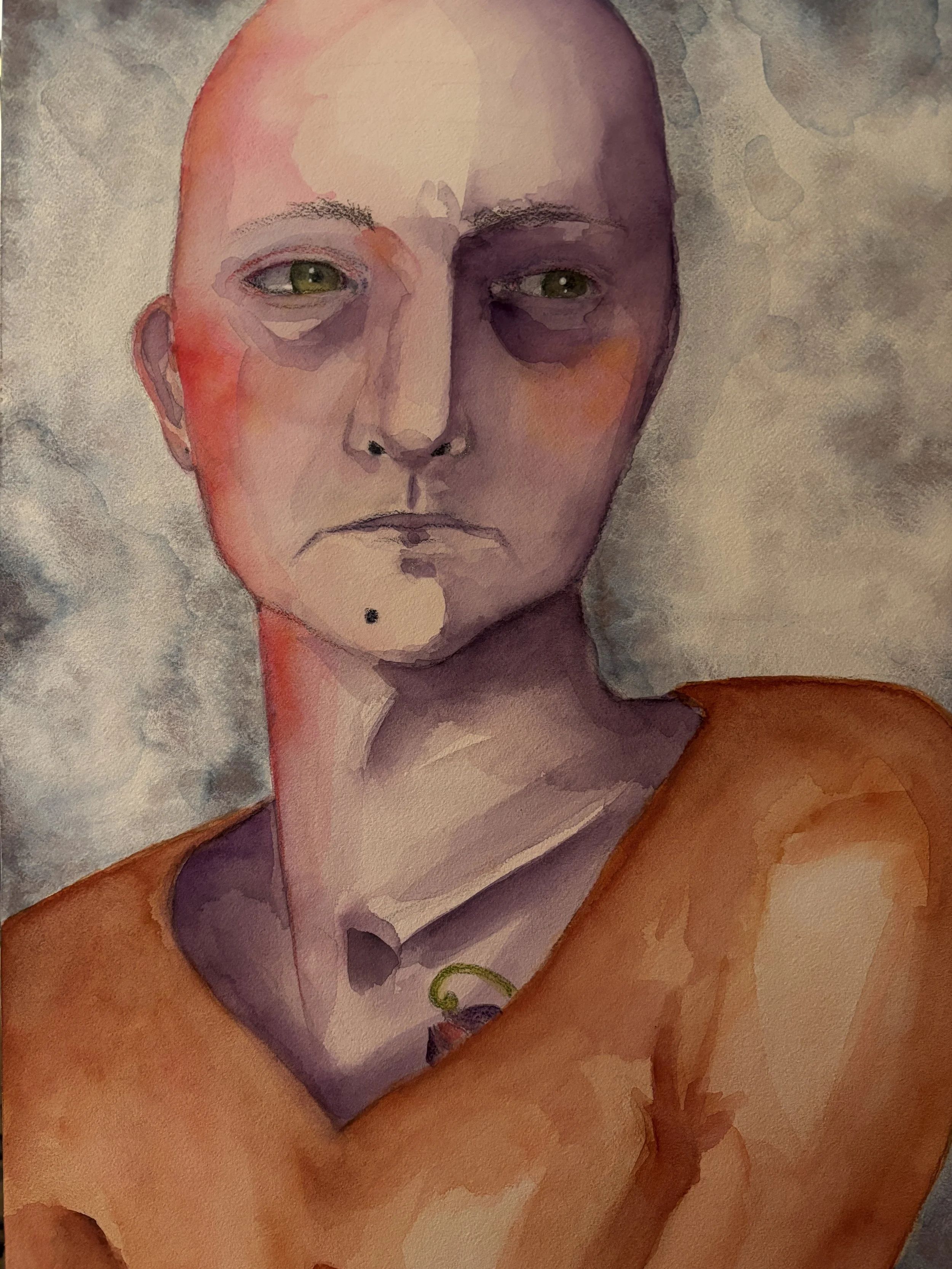 Chrissy Benninger, Thinking About Standing, Watercolor on cradled birch, 19x15 in. $500