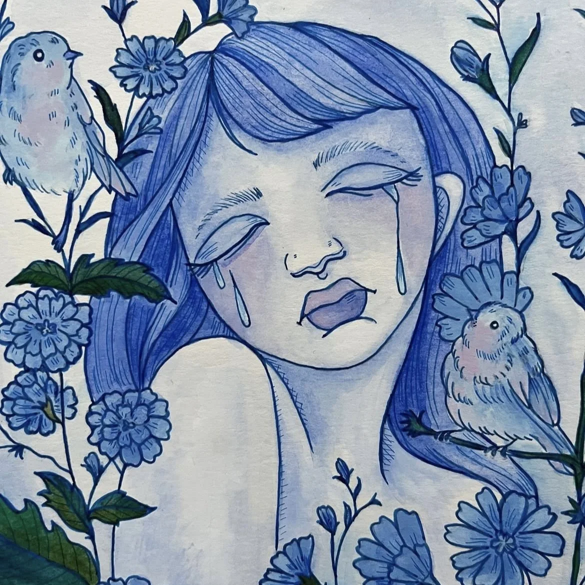 Jen Poteet, Oh How Lovely Sadness Is, Mixed, 17x13 in. $200
