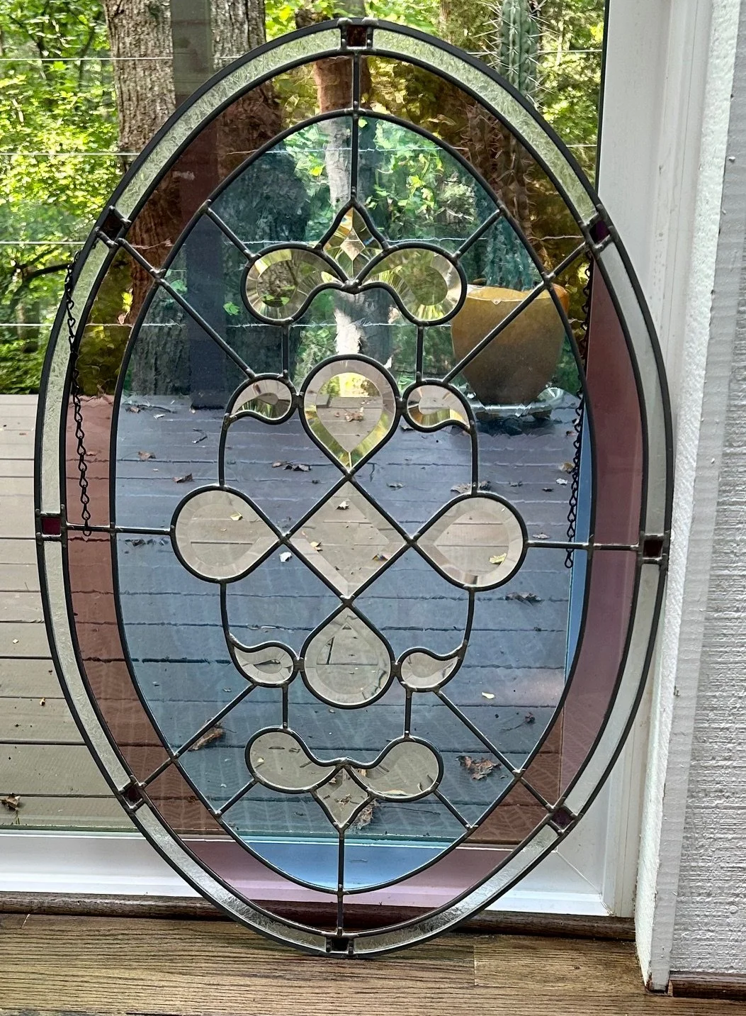Vee Osvalds, untitled, stained glass, 30x21 in. $250