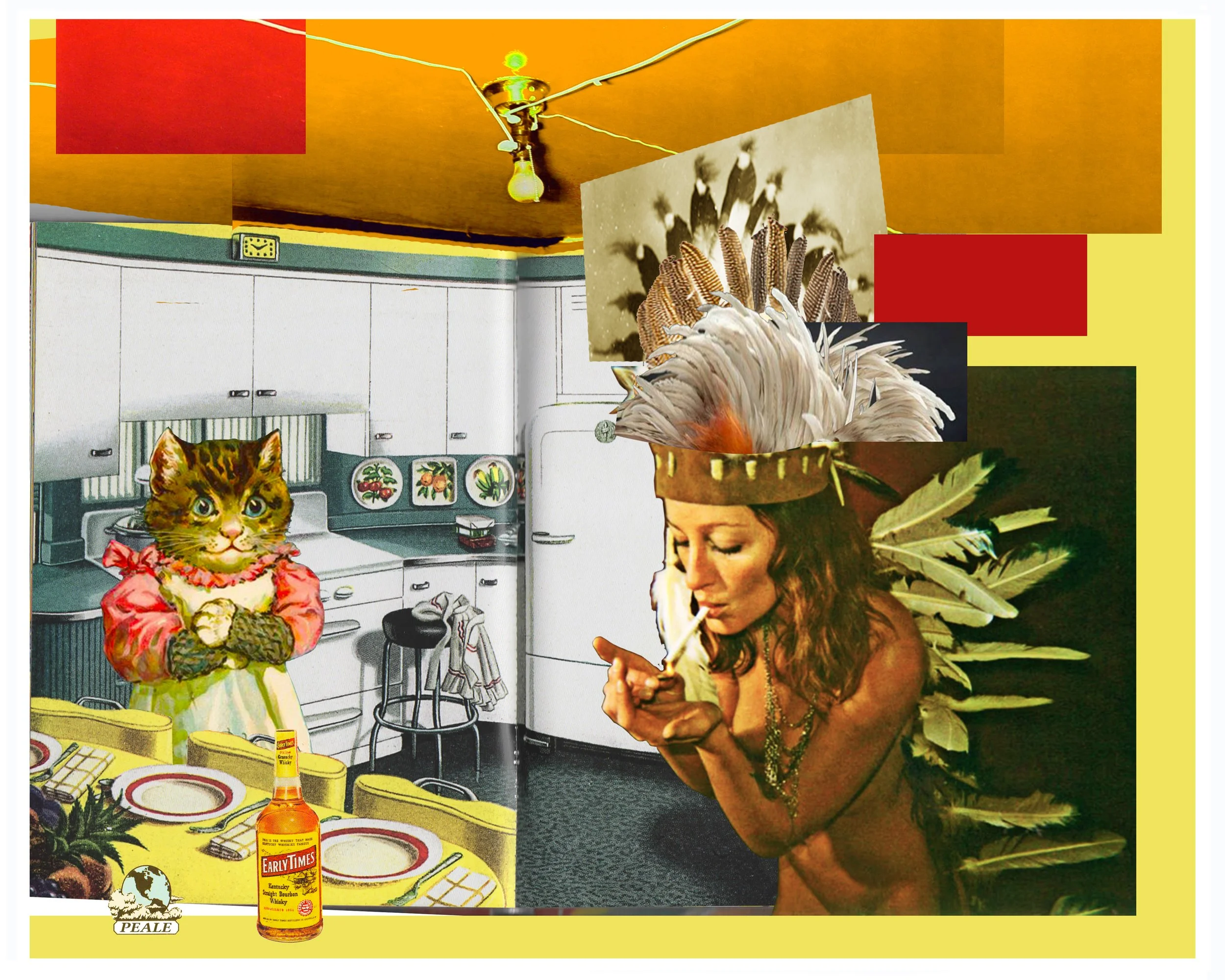 Charles Peale,  Drawing On Memory,  collage