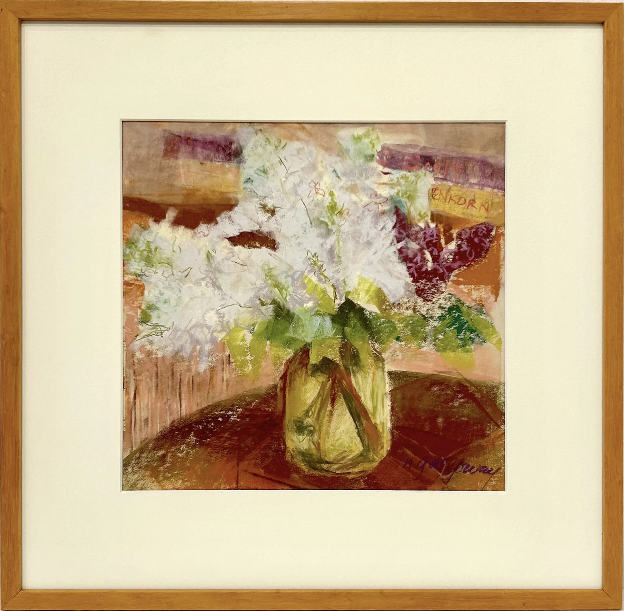 Nancy Galloway, Lilacs, Pastel, 18.5x18.5 in, $500