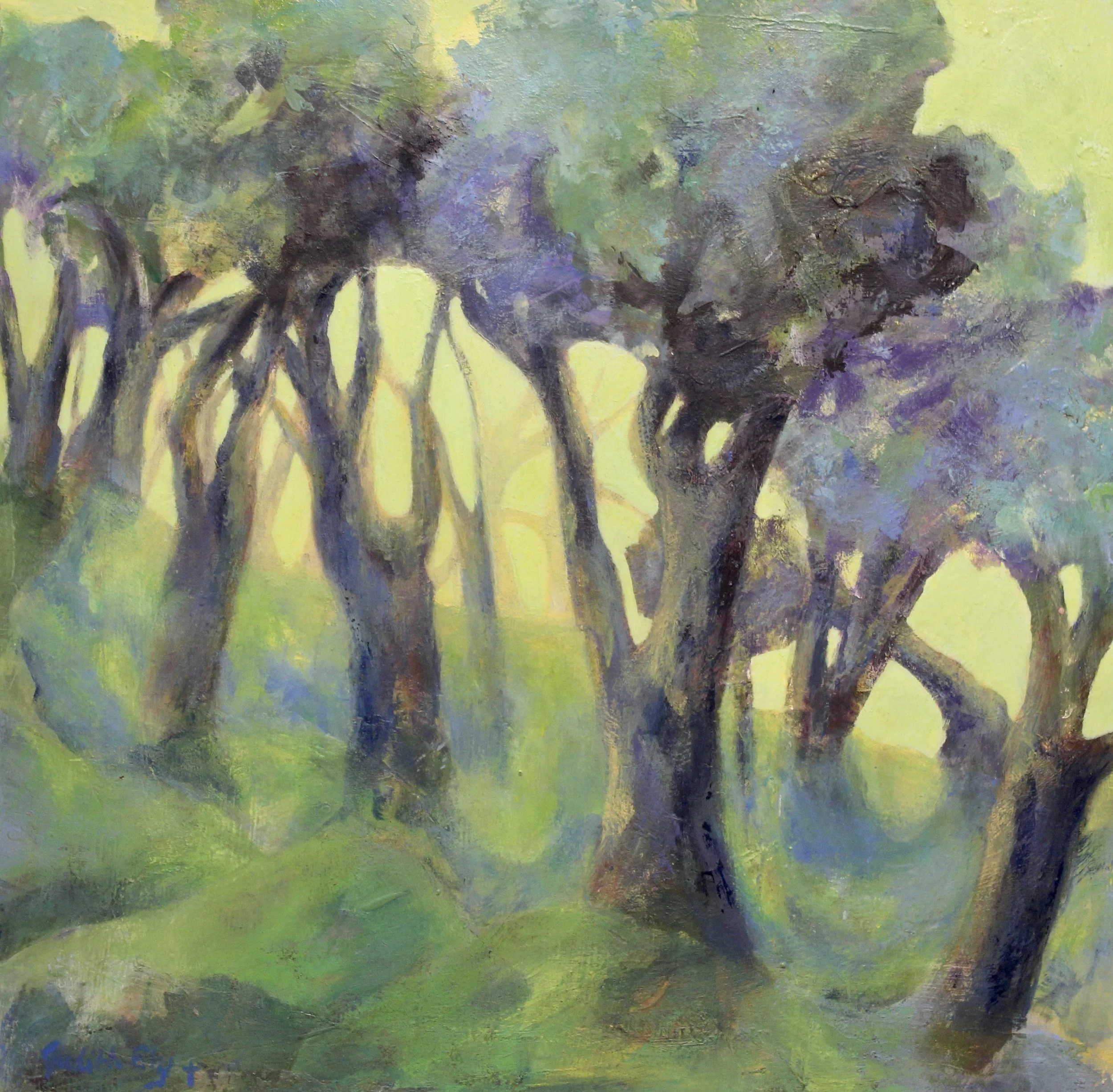 Judith Ely,  Into the Woods II, acrylic