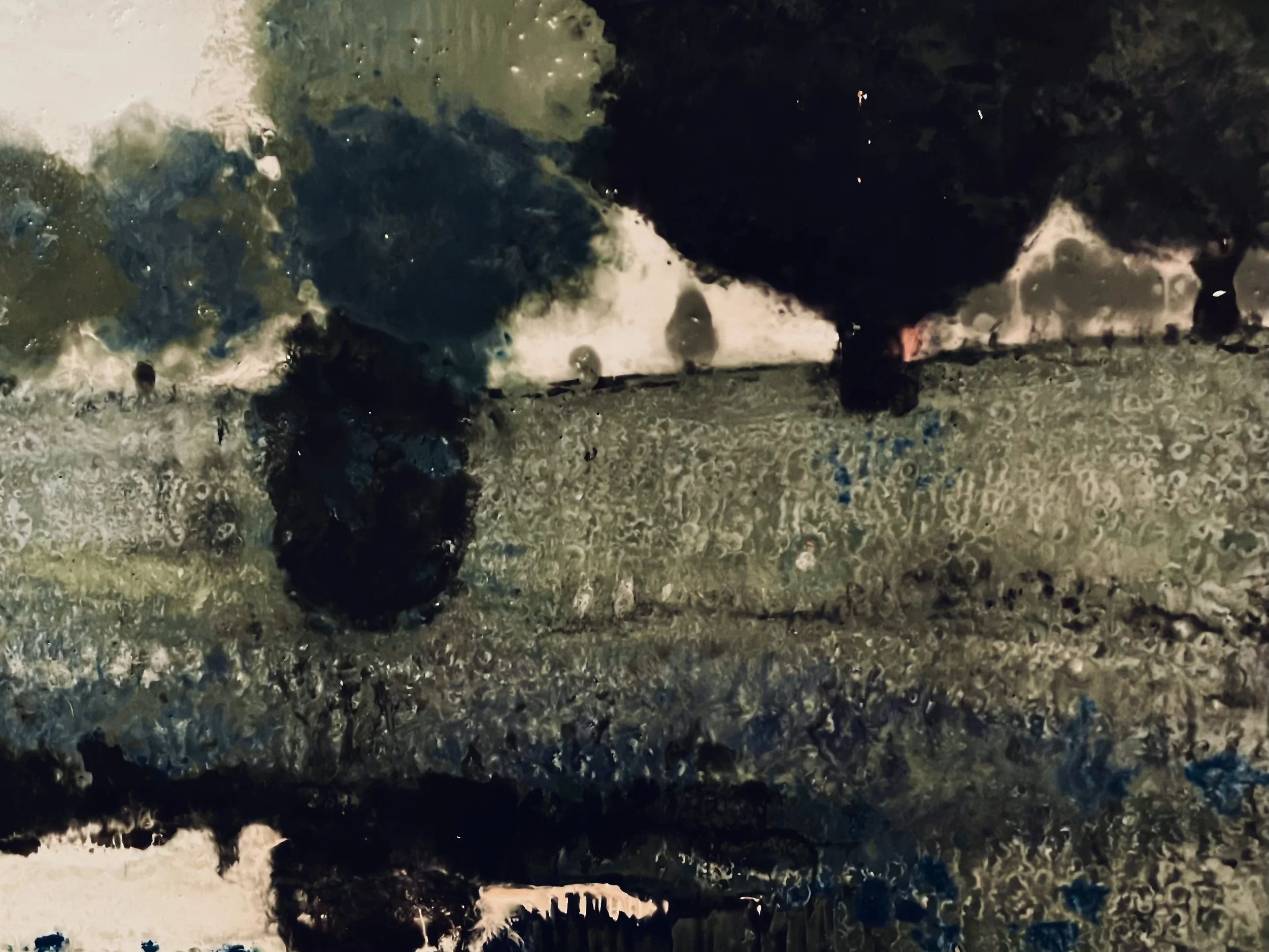 Jeannine Barton Regan, Evening , Encaustic, 24x30 in. $800