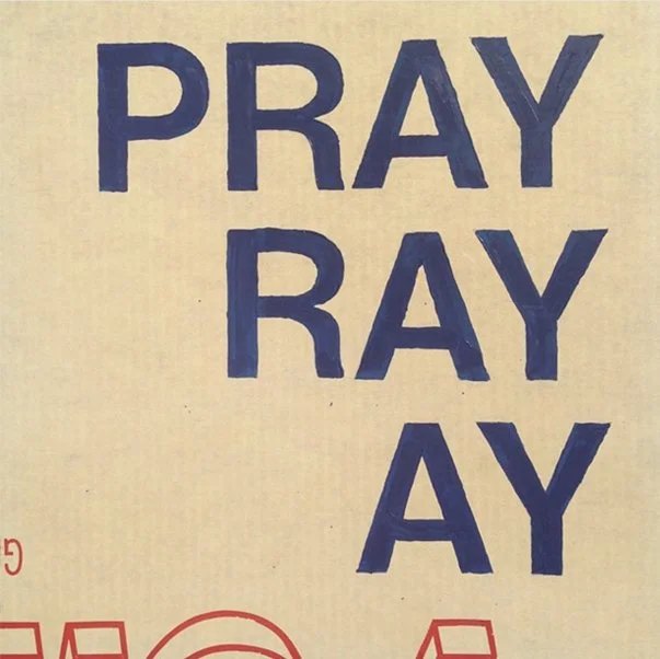 Richard Montoya,  Pray Ray , acrylic on corrugated cardboard